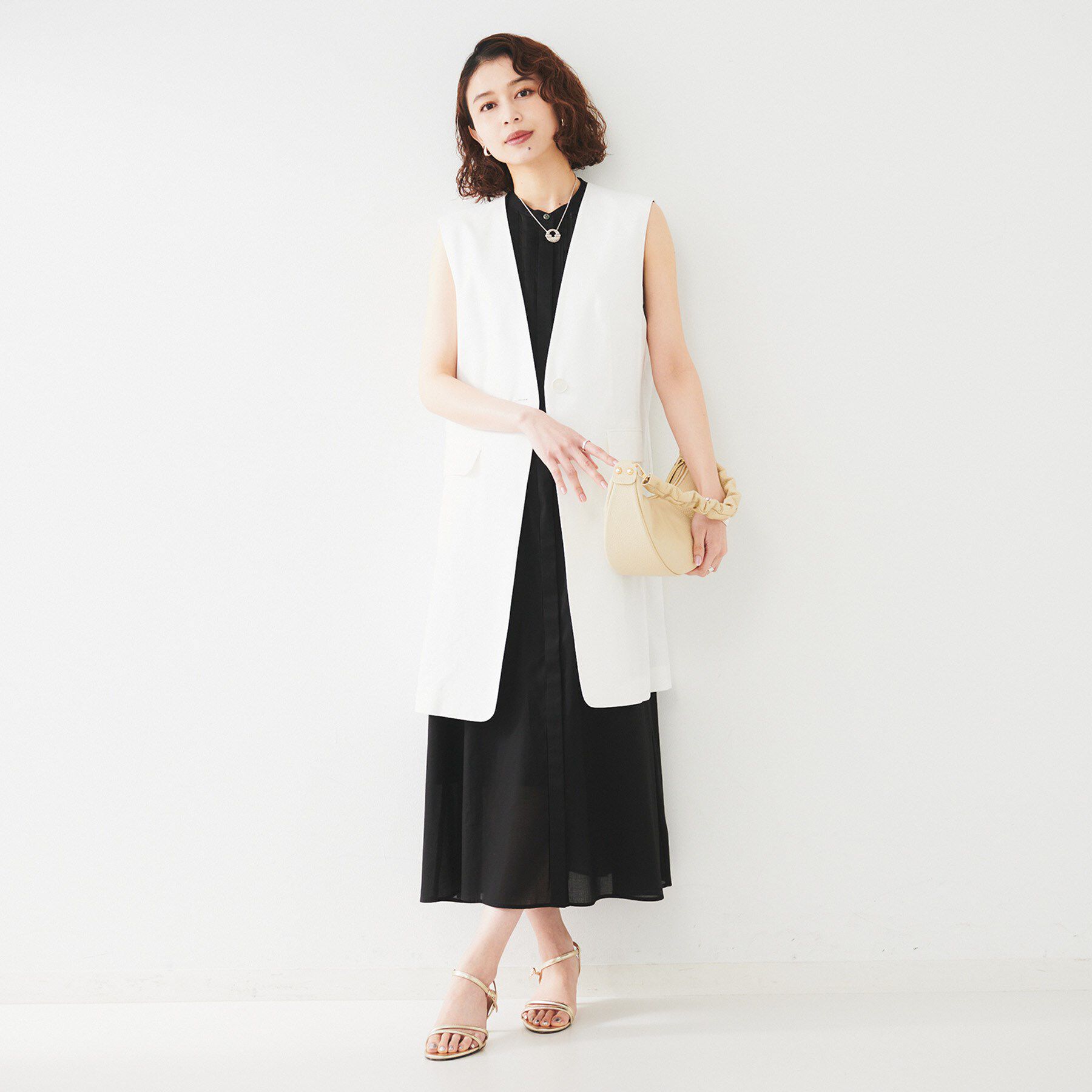 UNTITLED「【セットアップ可能／オンオフ】ラミー混カラーレスジレ」|ベスト・ジレ|