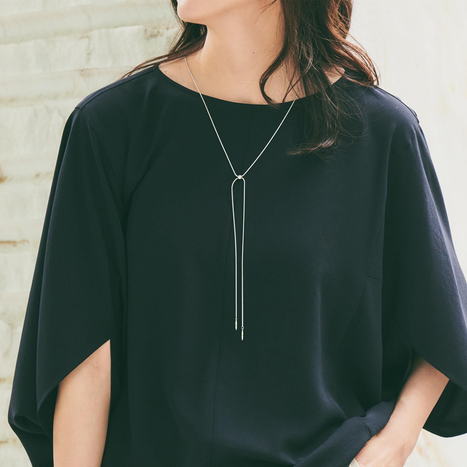 UNTITLED「【ステンレス】ショートラリエット」|ネックレス|