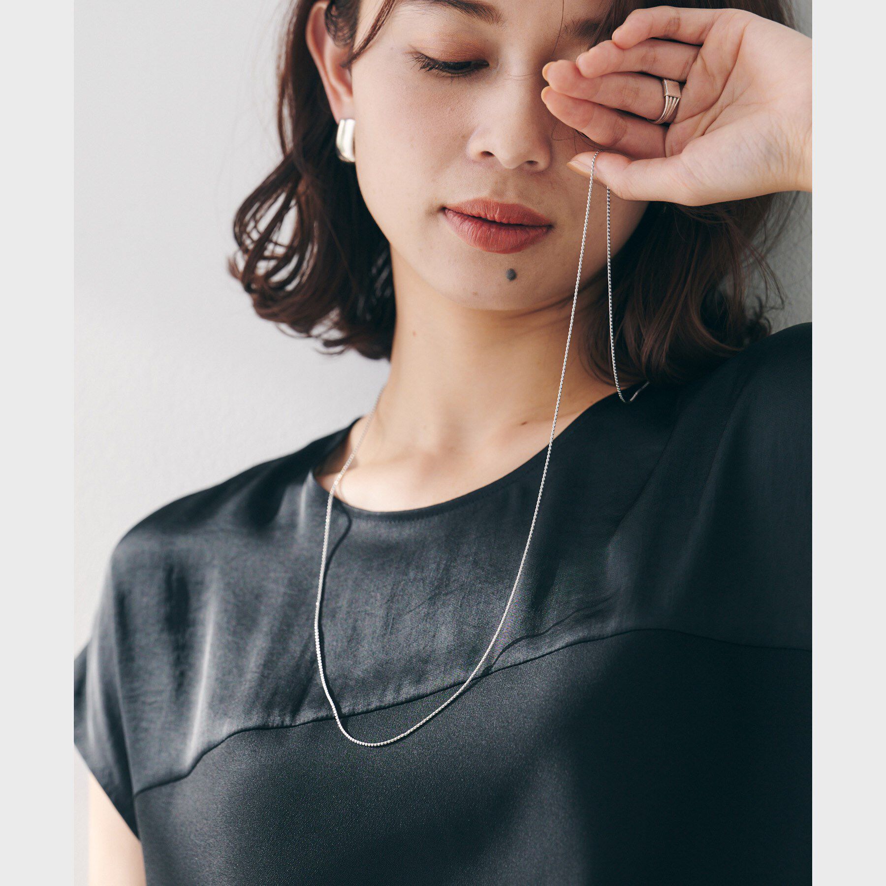 UNTITLED「【ステンレス】ショートラリエット」|ネックレス|