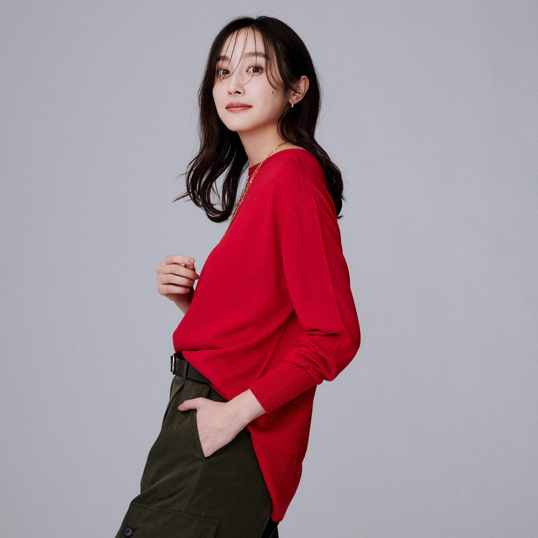 UNTITLED「【8色展開/体型カバー】魅せるタイムレスニット」|ニット・セーター|