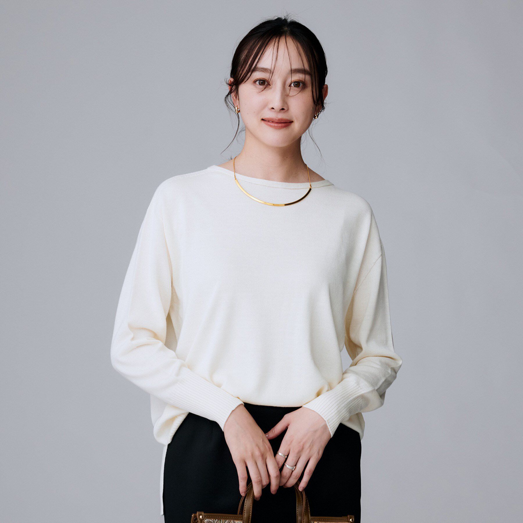 UNTITLED「【8色展開/体型カバー】魅せるタイムレスニット」|ニット・セーター|