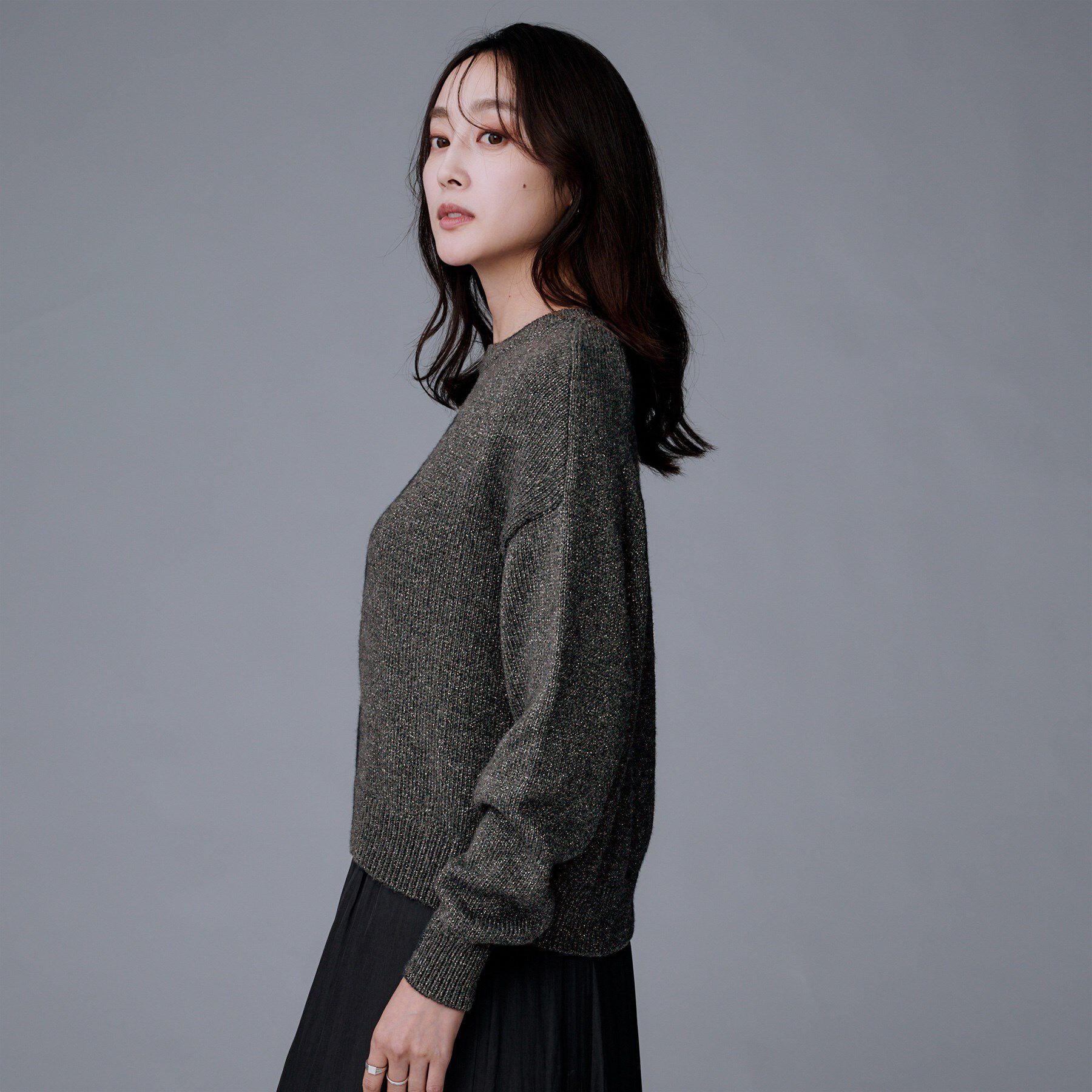UNTITLED「【セットアップ可/ゆったり】ウール混ラメニット」|ニット・セーター|