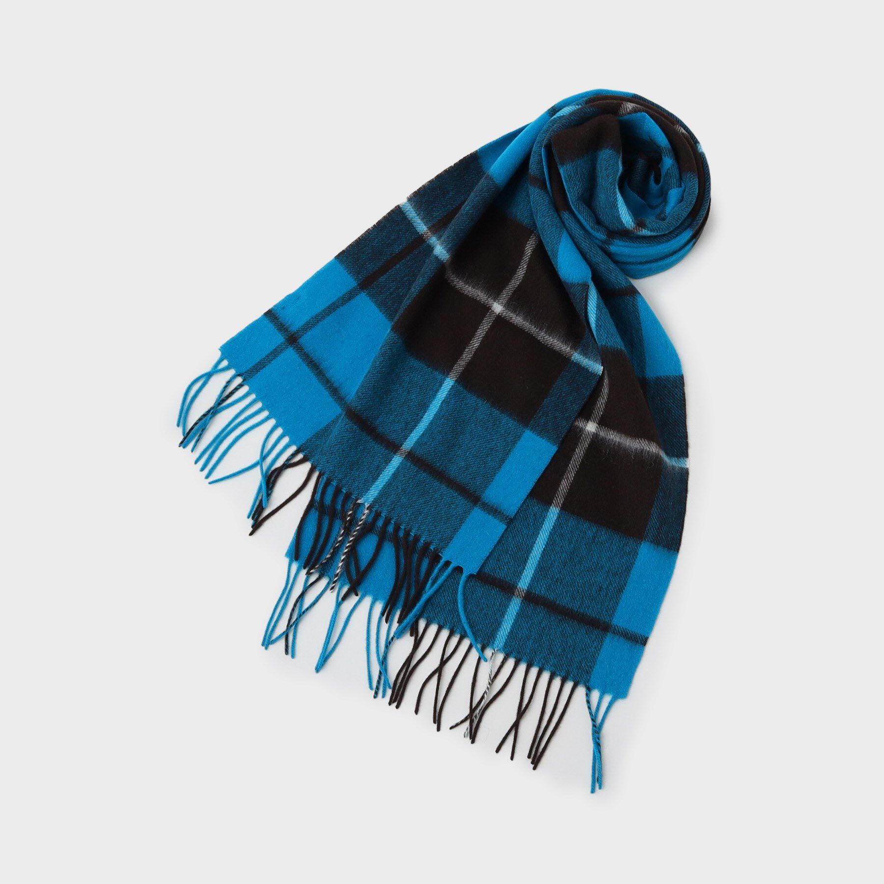 UNTITLED「【名品／定番人気】ウールチェックマフラー」|ストール|ブルーグリーン(29