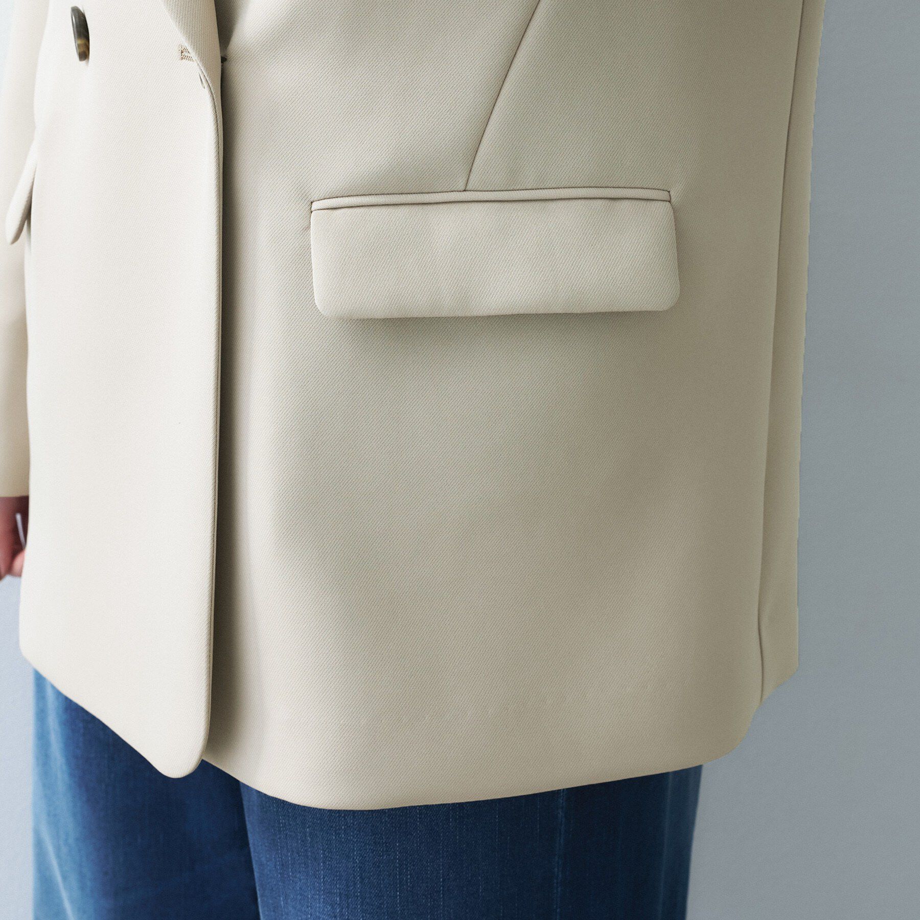 UNTITLED「【洗える/ストレッチ性】ダブルブレストジャケット」|テーラードジャケット|