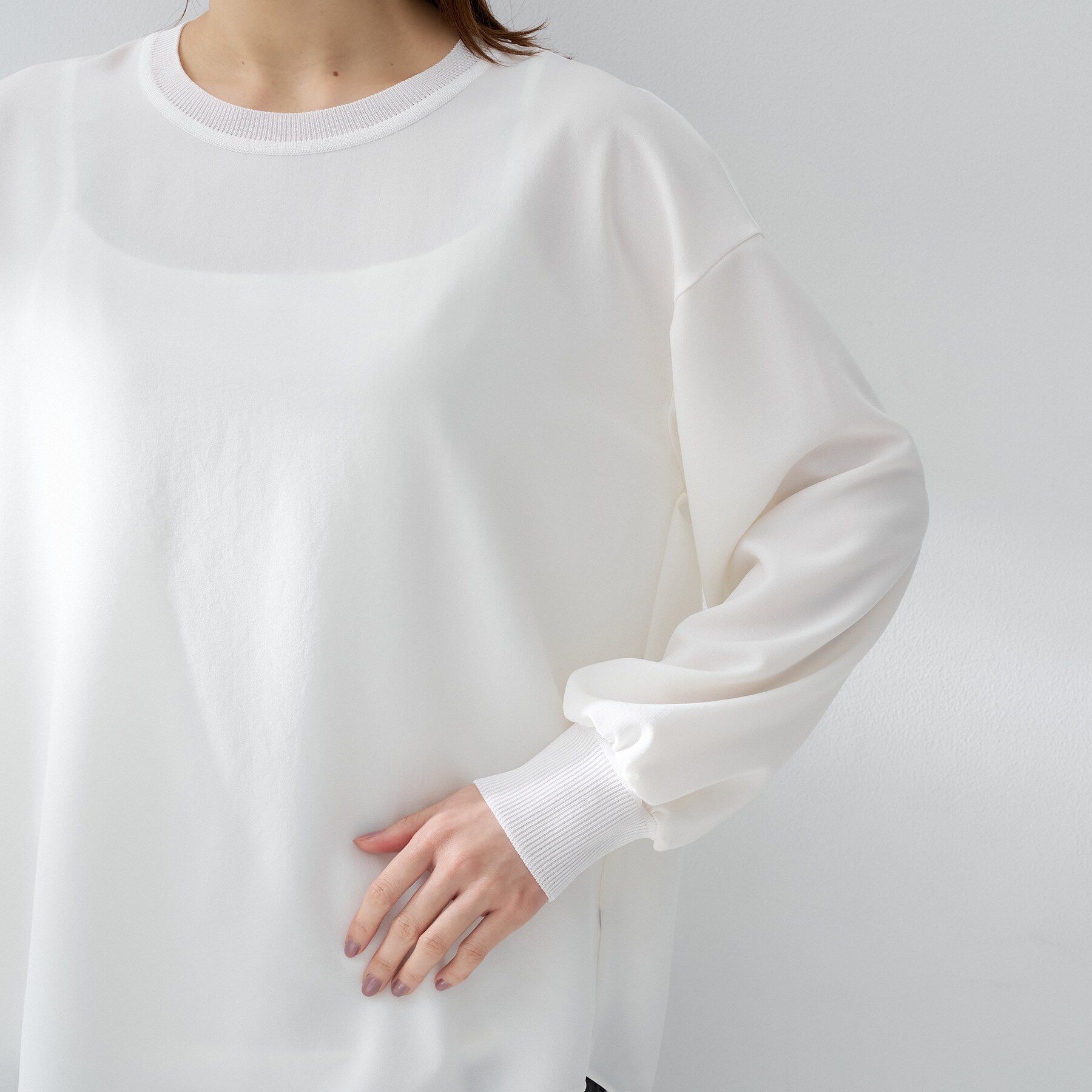 UNTITLED「【洗える/ゆったり】リッチジョーゼットブラウス」|シャツ・ブラウス|