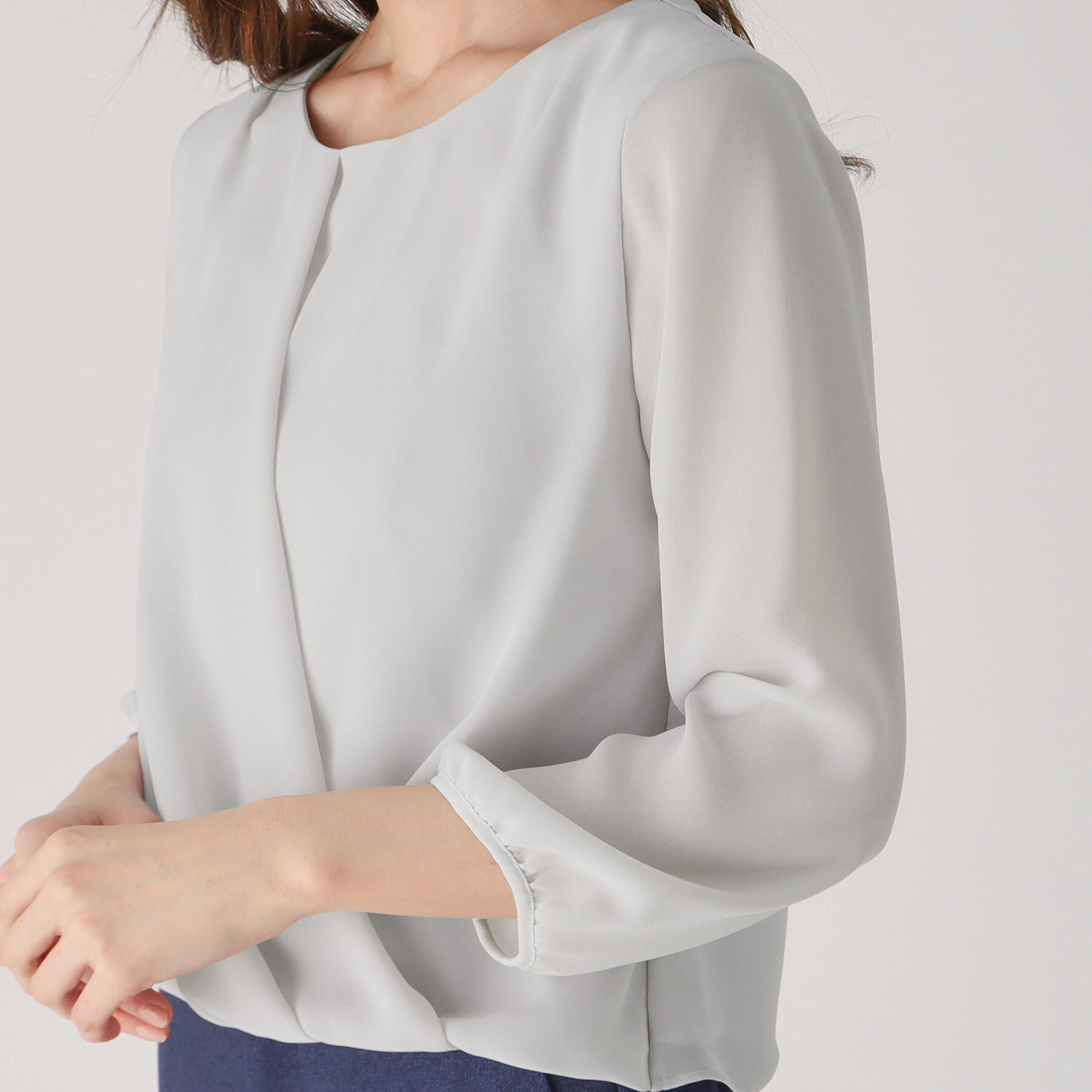 COUP DE CHANCE「【洗える／日本製／通勤】カシュクール風ブラウス」|シャツ・ブラウス|