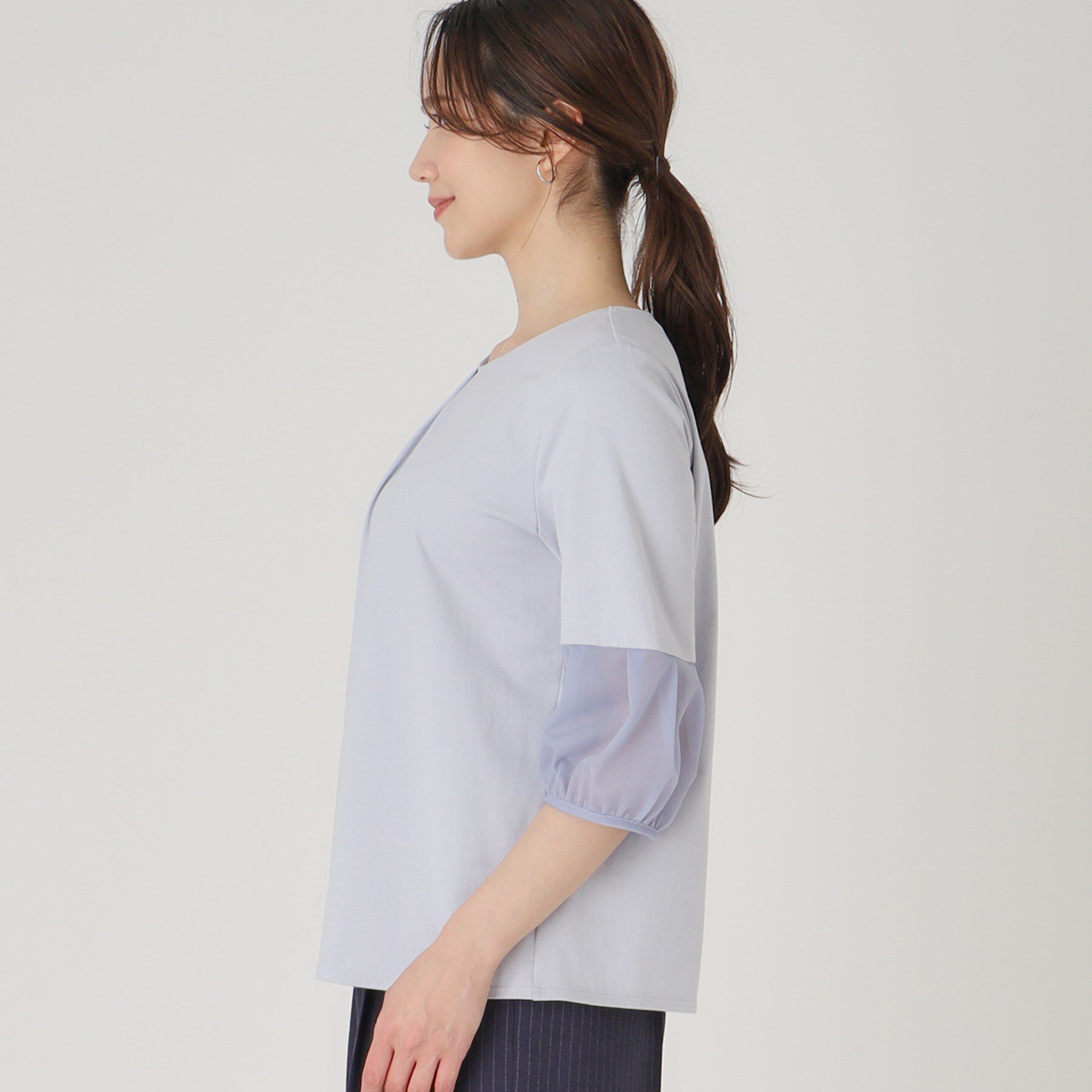 COUP DE CHANCE「【洗える／日本製】袖デザイントップス」|Tシャツ・カットソー|