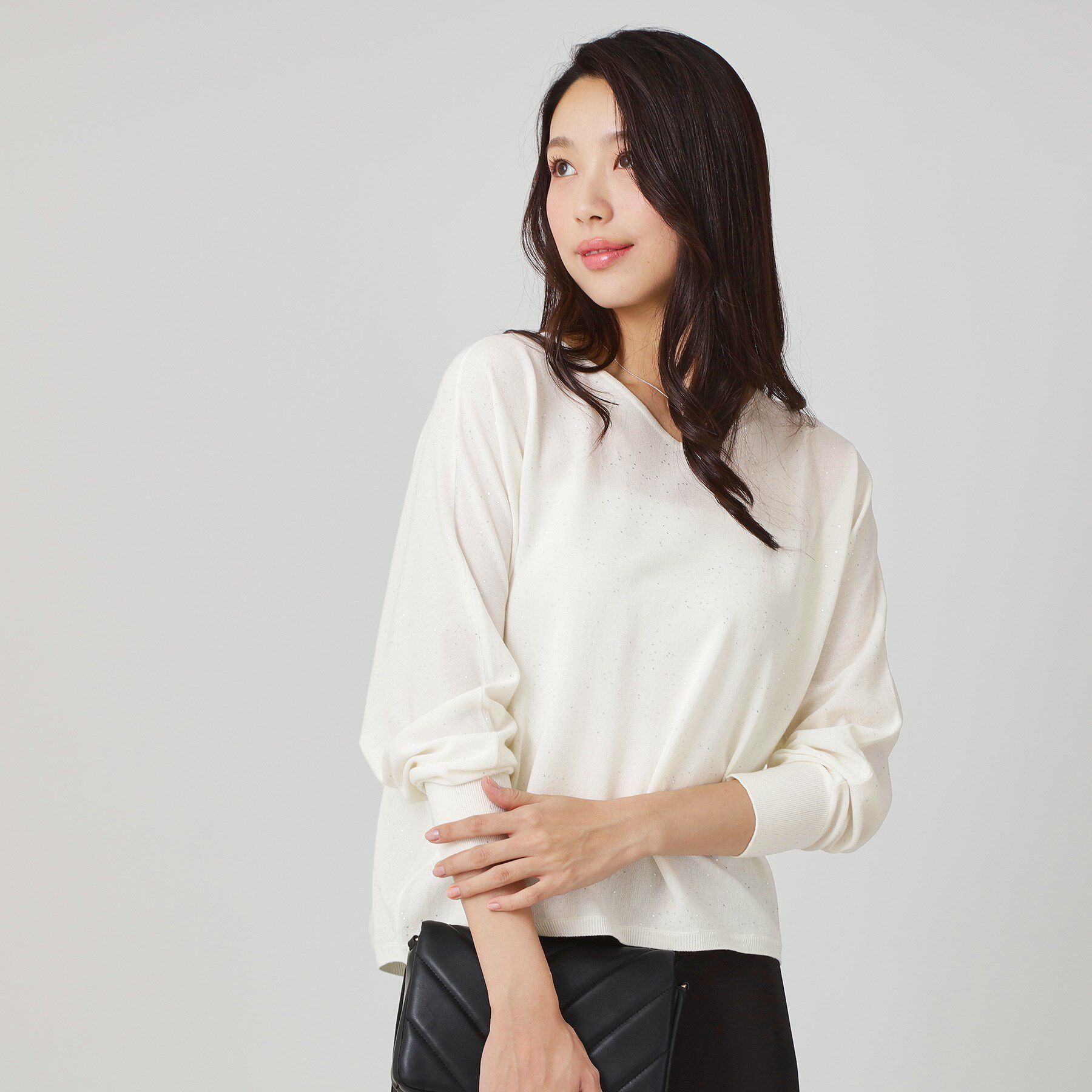 COUP DE CHANCE「【手洗い可】スパンコール入りニットトップス」|ニット・セーター|