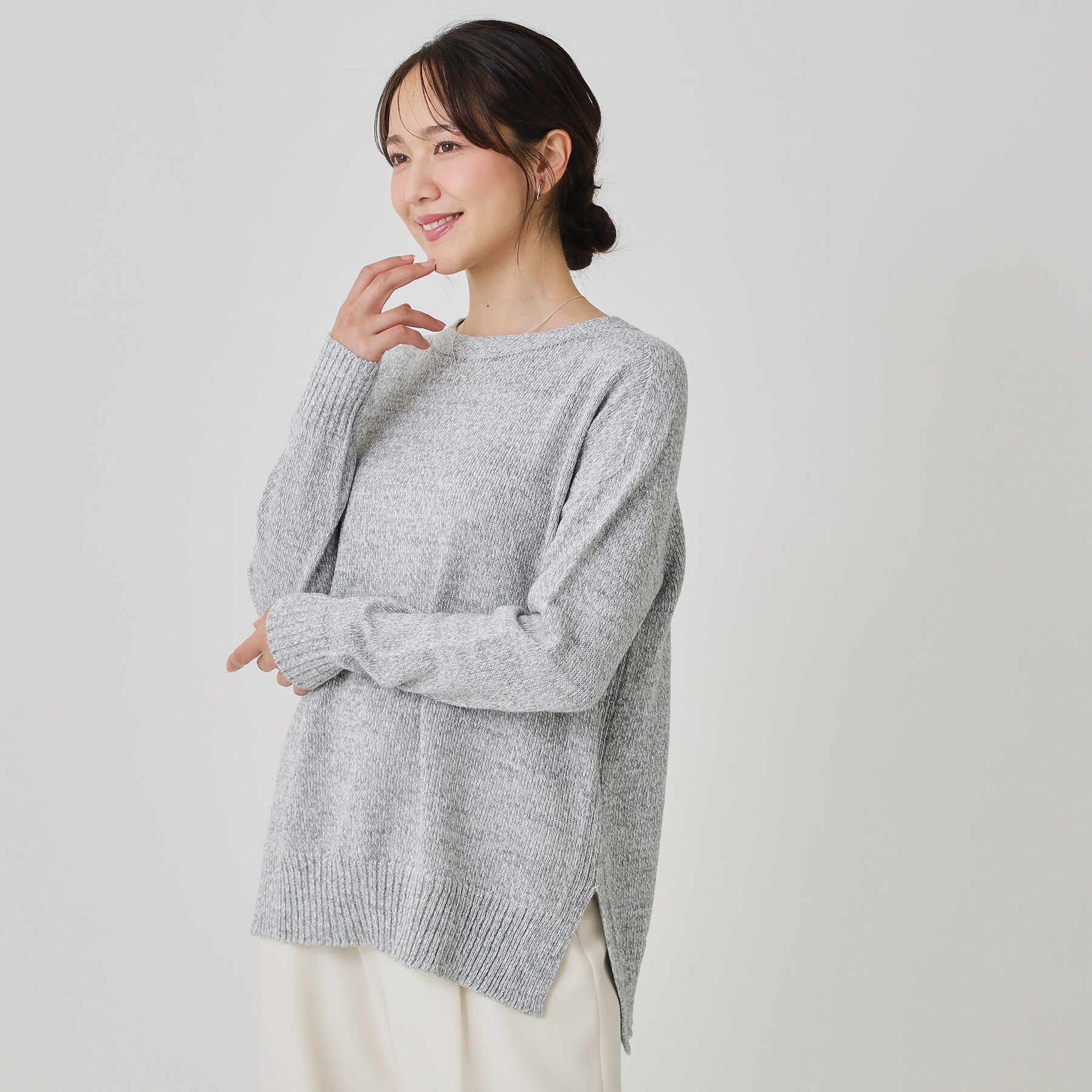 COUP DE CHANCE「【手洗い可／日本製】ヒップ丈ニットトップス」|ニット・セーター|