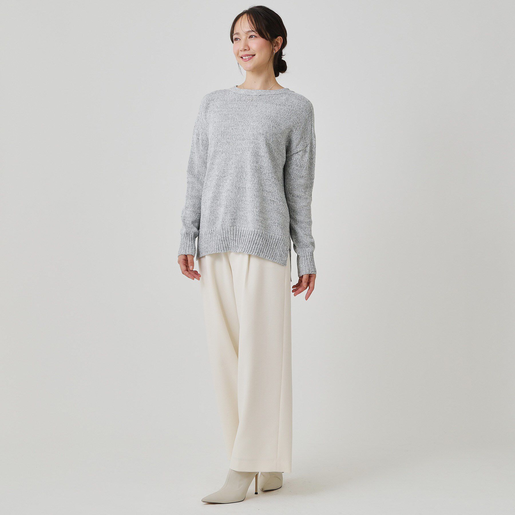 COUP DE CHANCE「【手洗い可／日本製】ヒップ丈ニットトップス」|ニット・セーター|