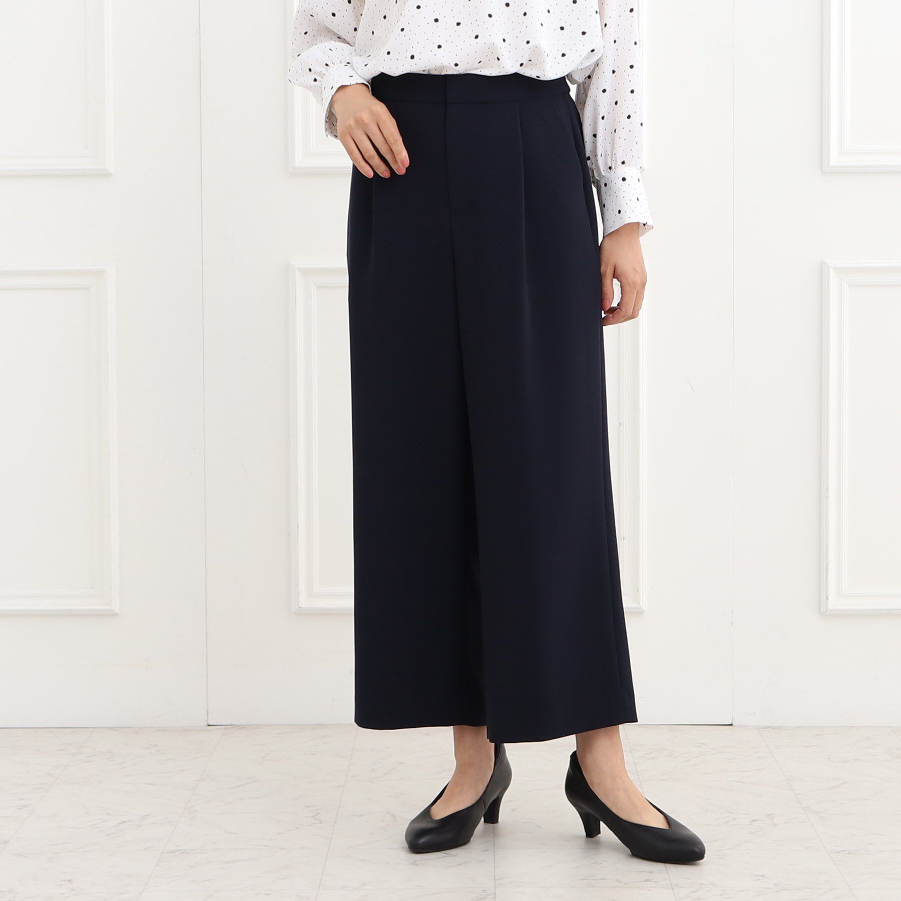 Reflect「【フォーマル/洗える/セットアップ可】タック入りワイドパンツ」|その他|