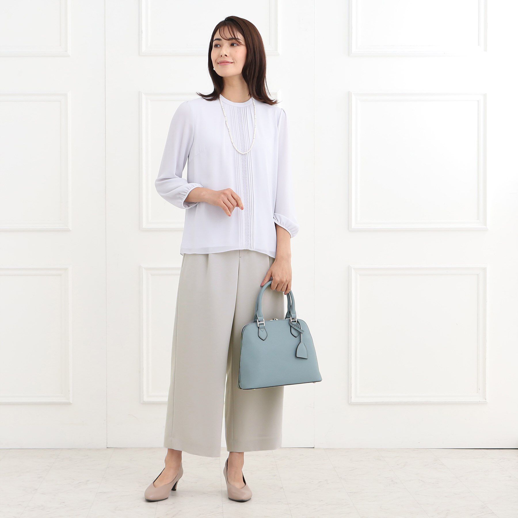 Reflect「【フォーマル/洗える/セットアップ可】タック入りワイドパンツ」|その他|