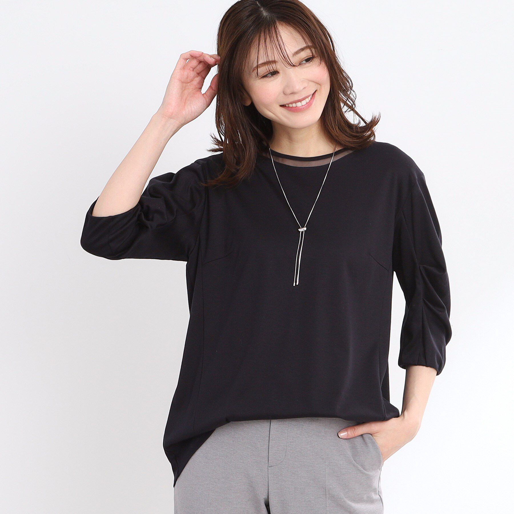 Reflect「【腰周りカバー】すっきり見えAラインカットソー」|Tシャツ・カットソー|