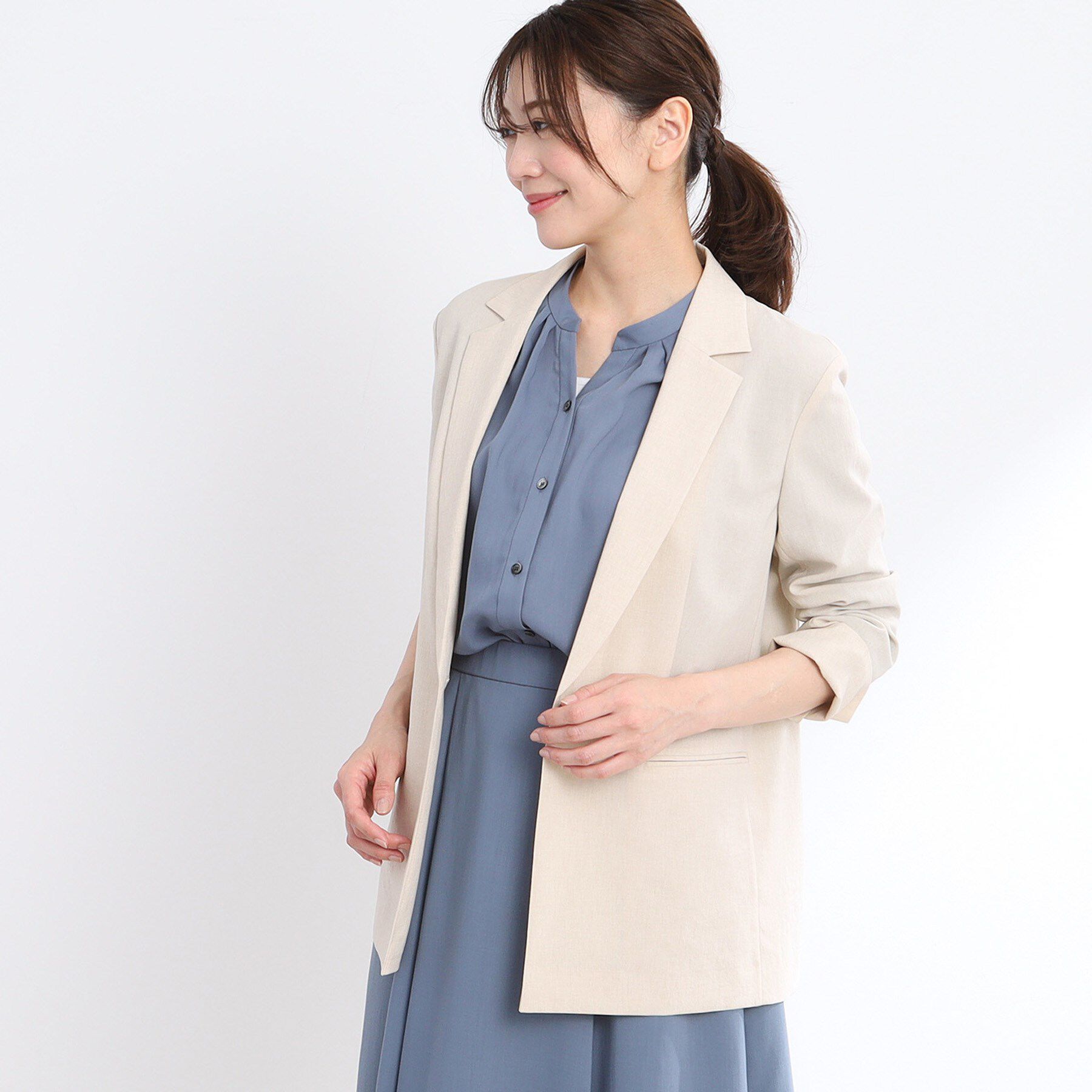 Reflect「【マシンウォッシュ可／セットアップ可／通勤におすすめ】ドライタッチジャケット」|テーラードジャケット|