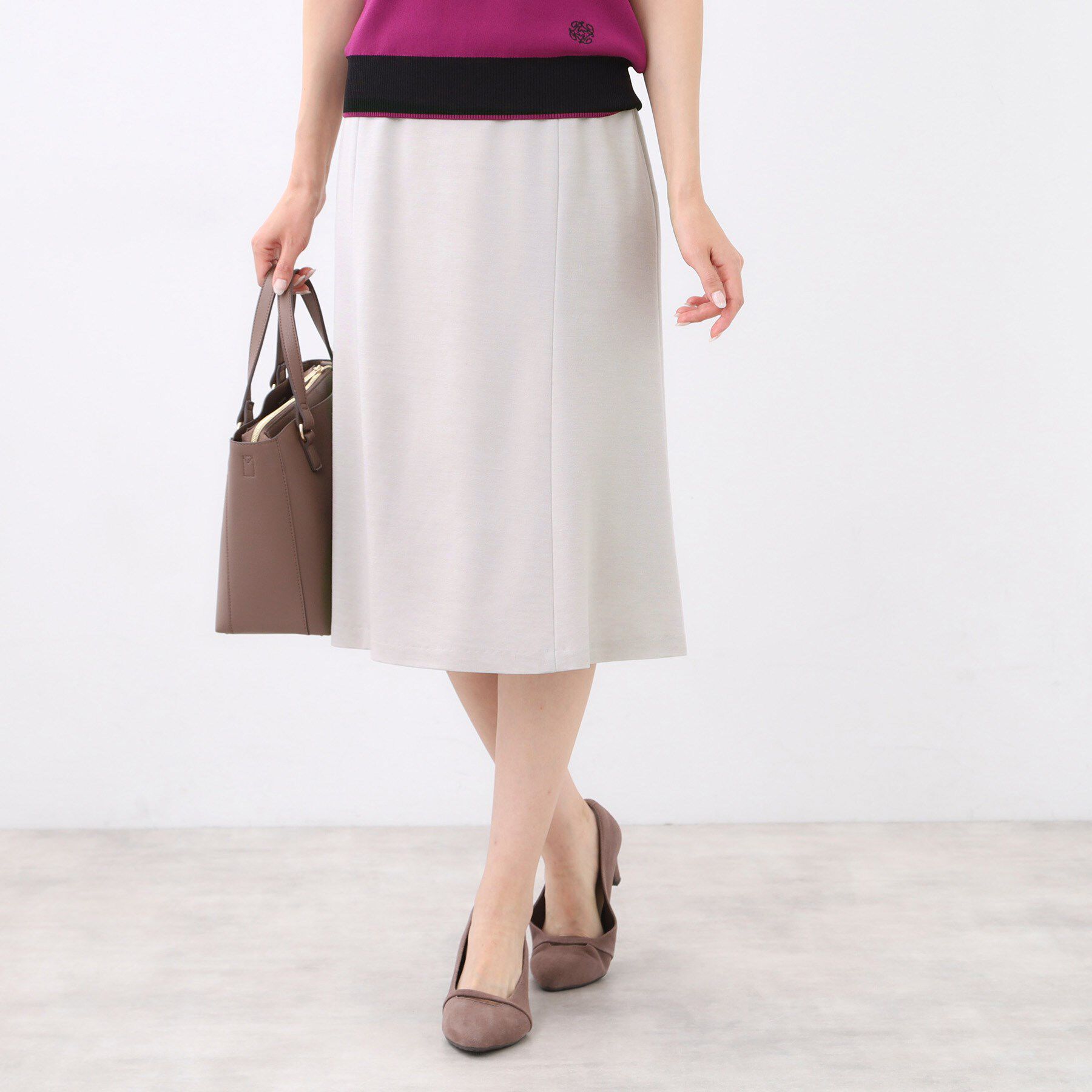 Reflect「【匠シリーズ／すっきり細見え／セットアップ可】ソフトフレアスカート」|スカート|