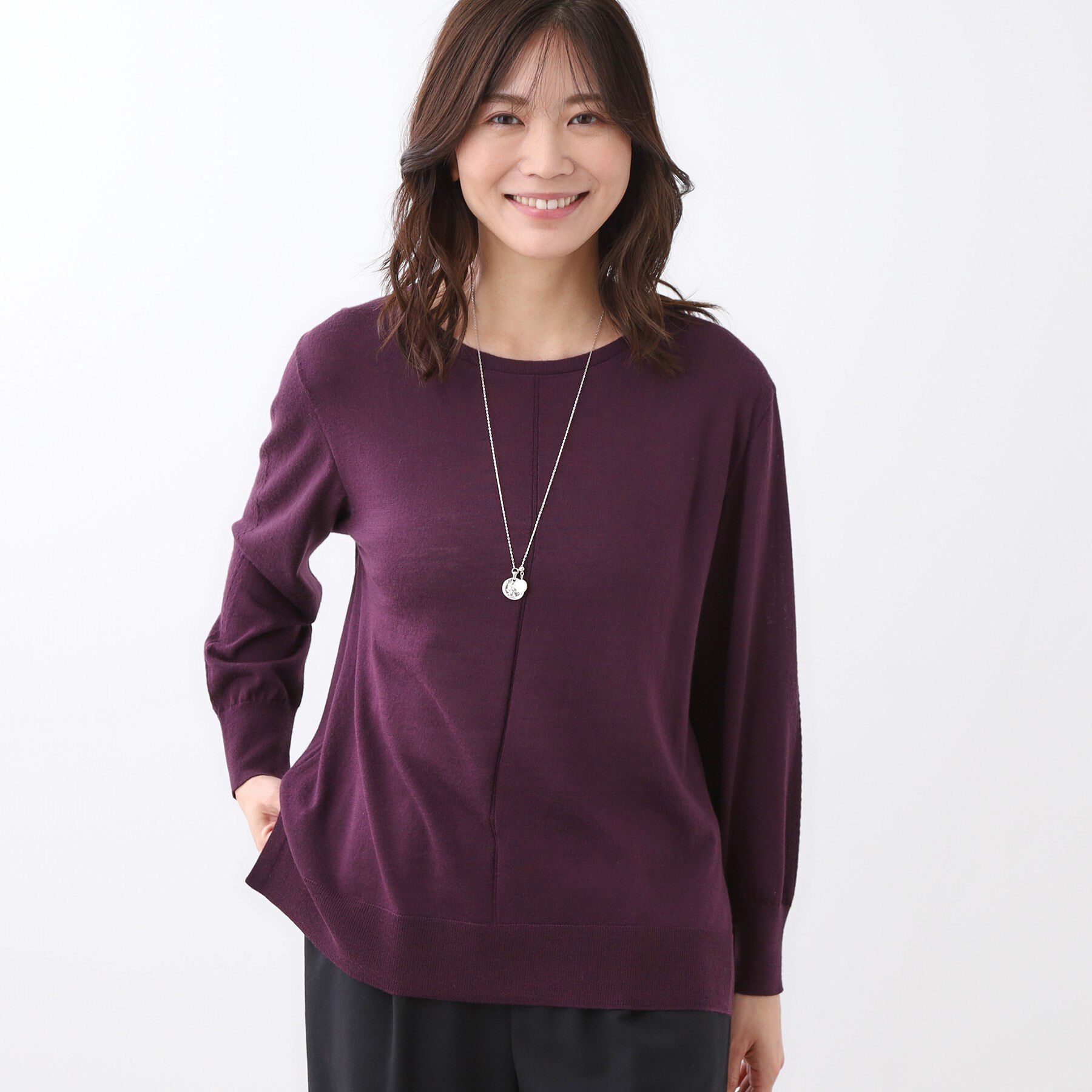 Reflect「【ちくちくしない／アンサンブル可／通勤におすすめ◎】オフボディニット」|ニット・セーター|