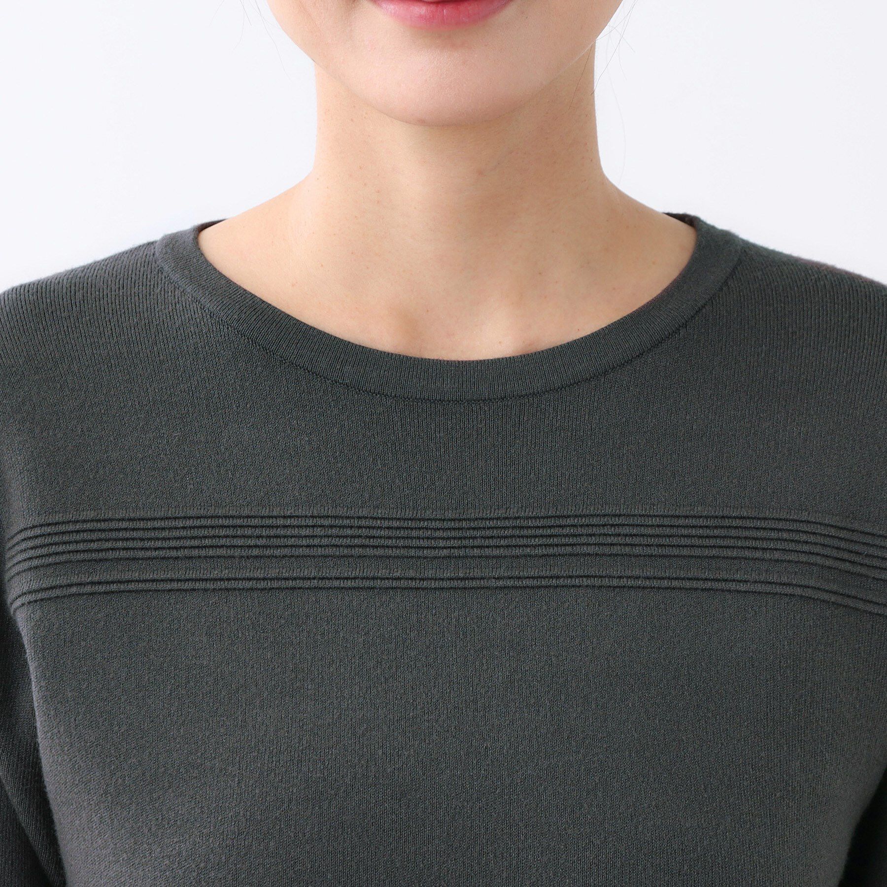 Reflect「【一枚で着映える◎／セットアップ可】ニット&times;タフタドッキングワンピース」|ワンピース|