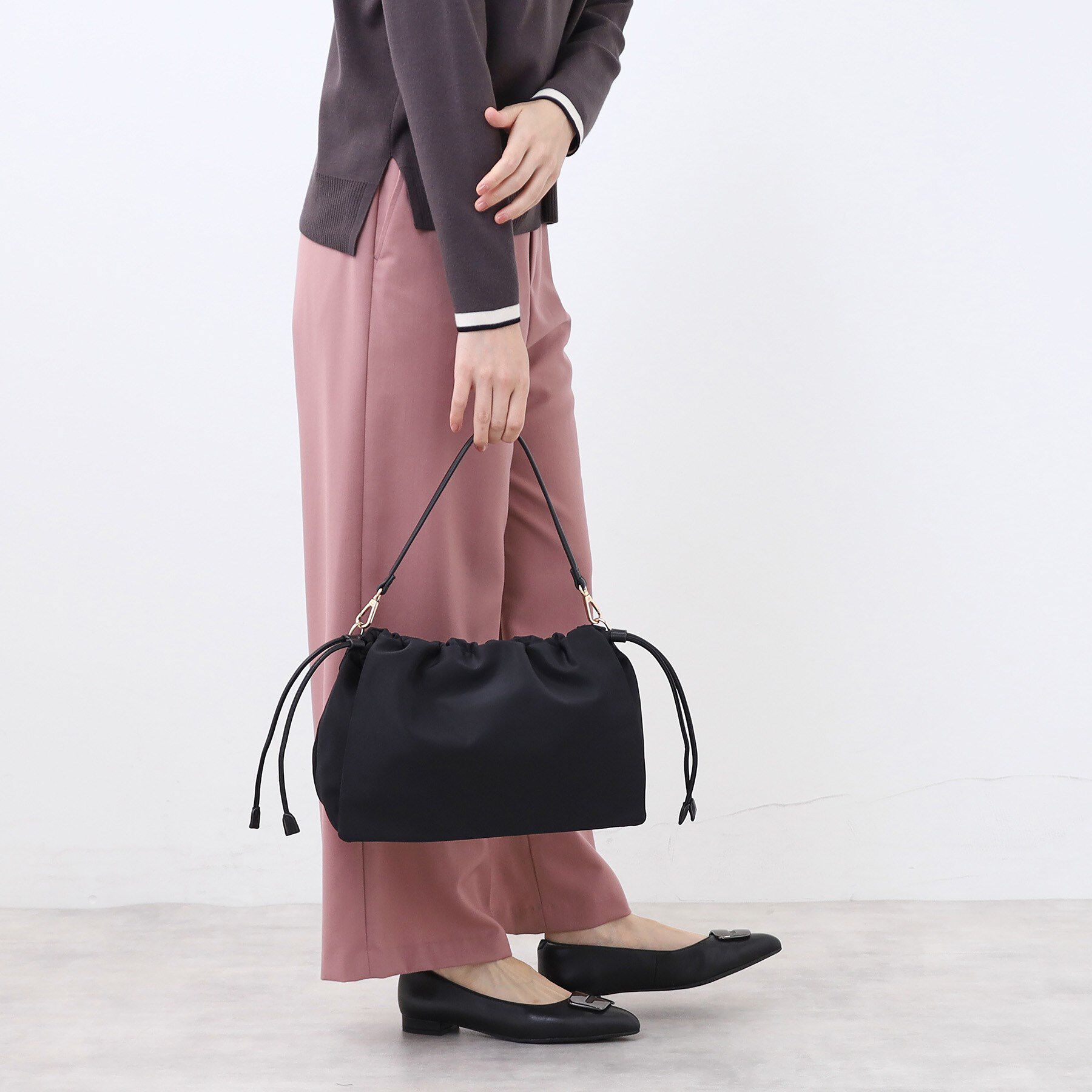 Reflect「【ショルダーストラップ付き】しぼりデザインバッグ」|ショルダー・メッセンジャー|