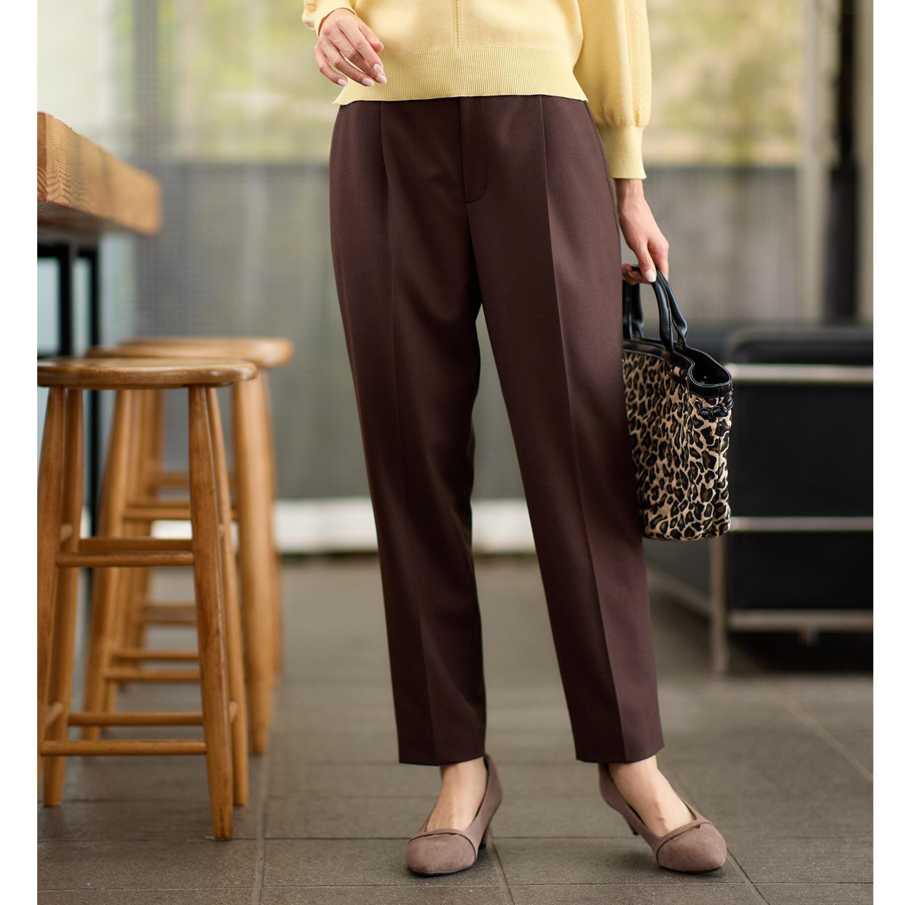 Reflect「【腰周りすっきり◎】センタープレス入りテーパードパンツ」|その他|