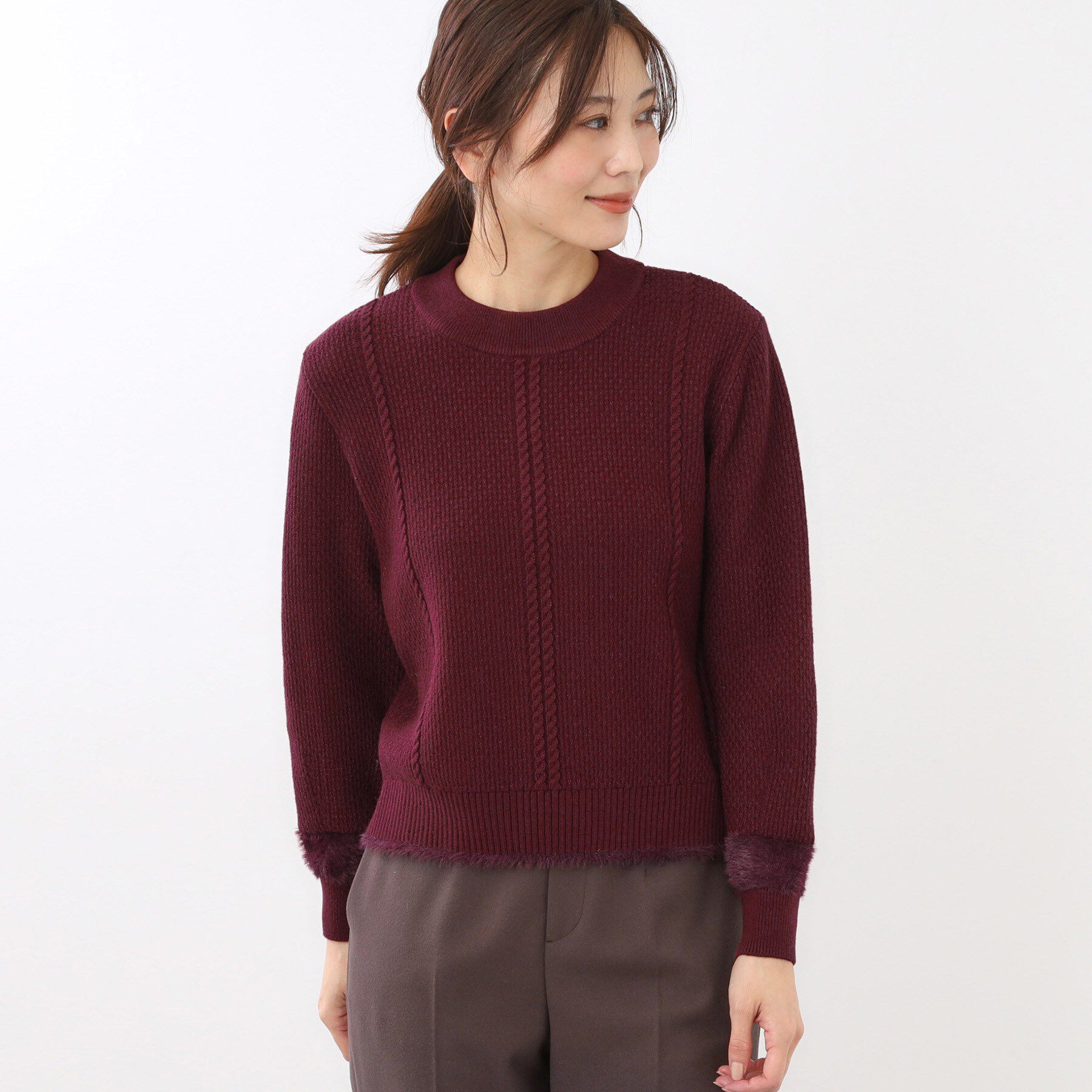 Reflect「【ほんのりラメ感◎】ケーブル柄ニット」|ニット・セーター|