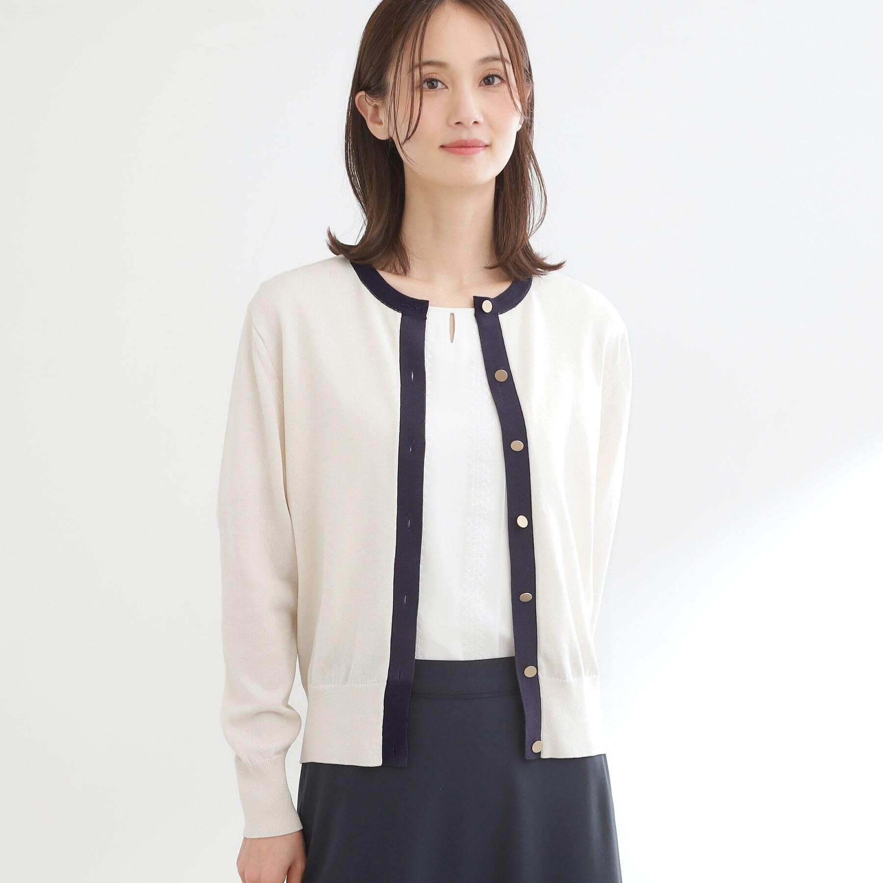 Reflect「【アンサンブル可】バイカラーカーディガン」|カーディガン|