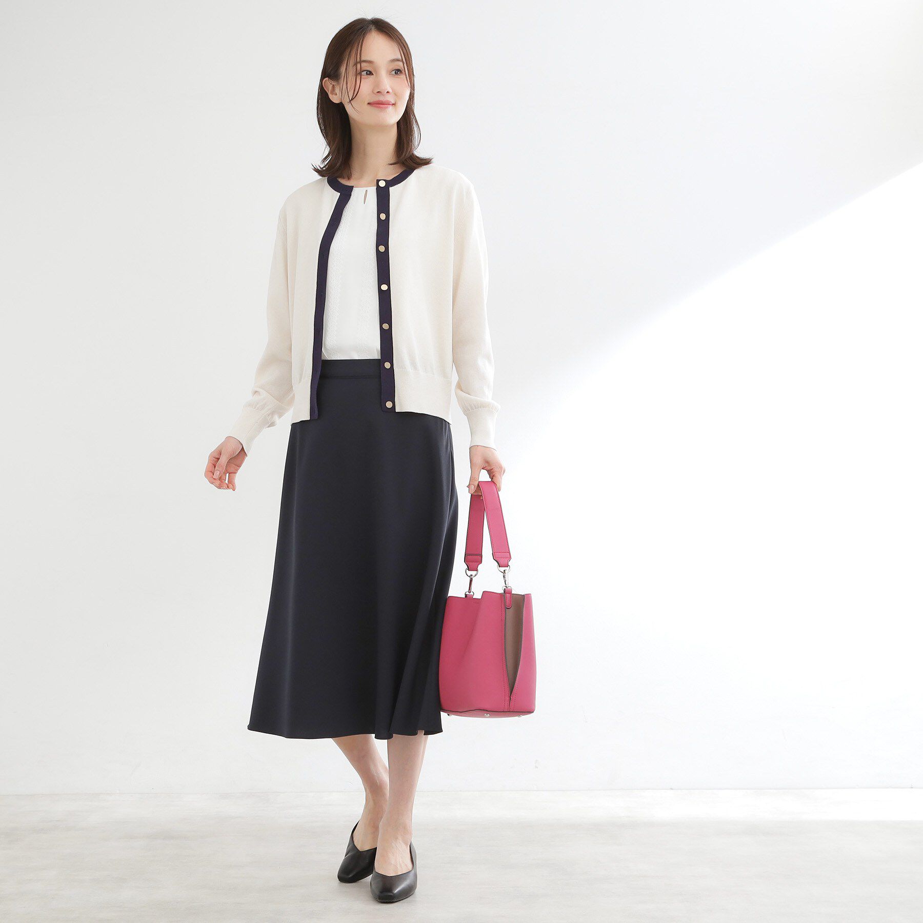 Reflect「【アンサンブル可】バイカラーカーディガン」|カーディガン|