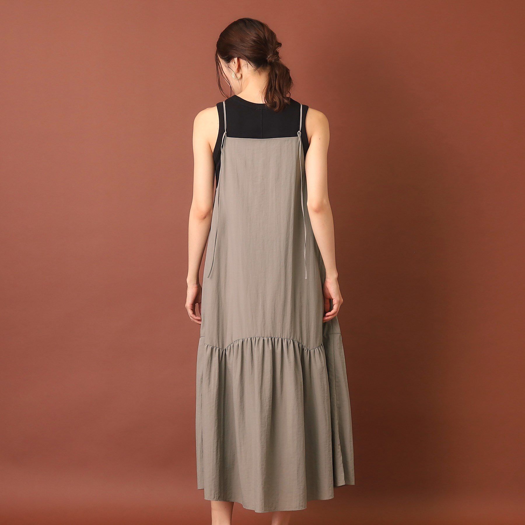 DRESSTERIOR「【接触冷感/撥水】タフタキャミワンピース」|ワンピース|