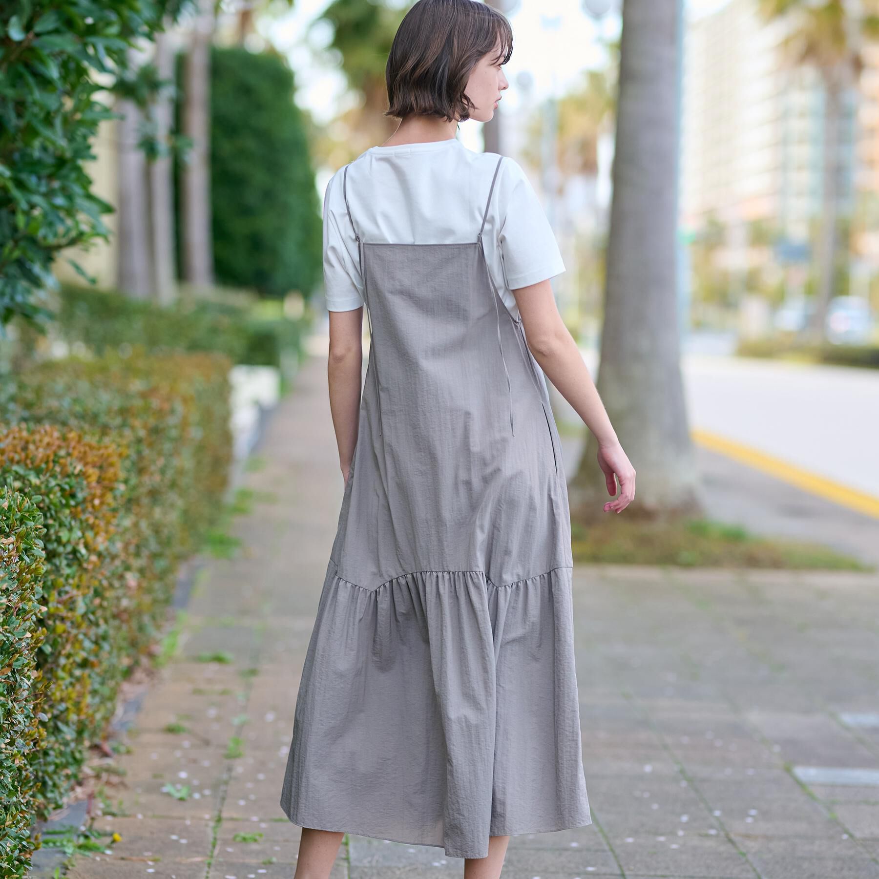 DRESSTERIOR「【接触冷感/撥水】タフタキャミワンピース」|ワンピース|