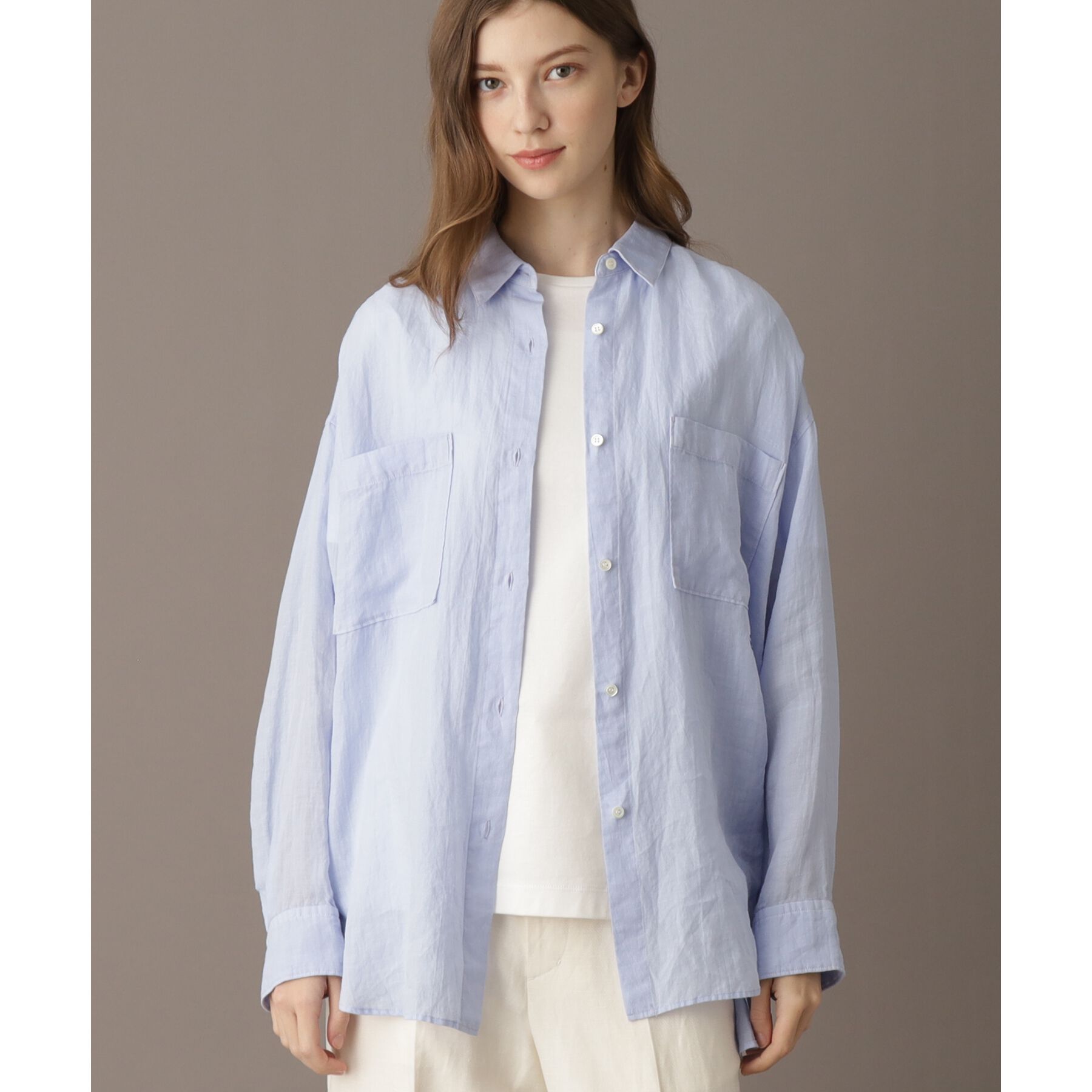 DRESSTERIOR「【人気定番/ラミー100％】ガーメントダイラミーシャツ」|シャツ・ブラウス|