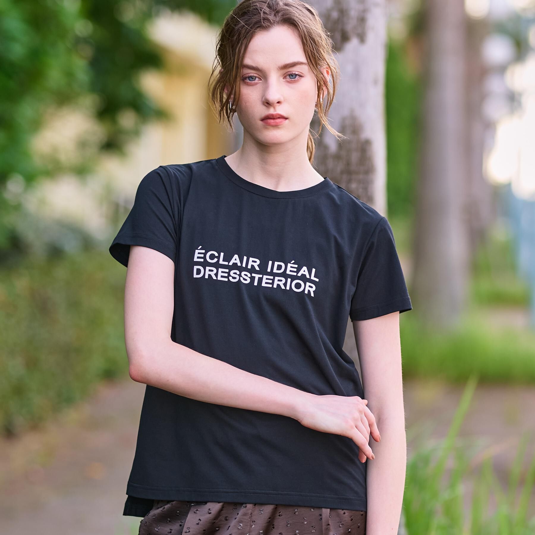 DRESSTERIOR「クリア天竺ロゴTシャツ」|Tシャツ・カットソー|