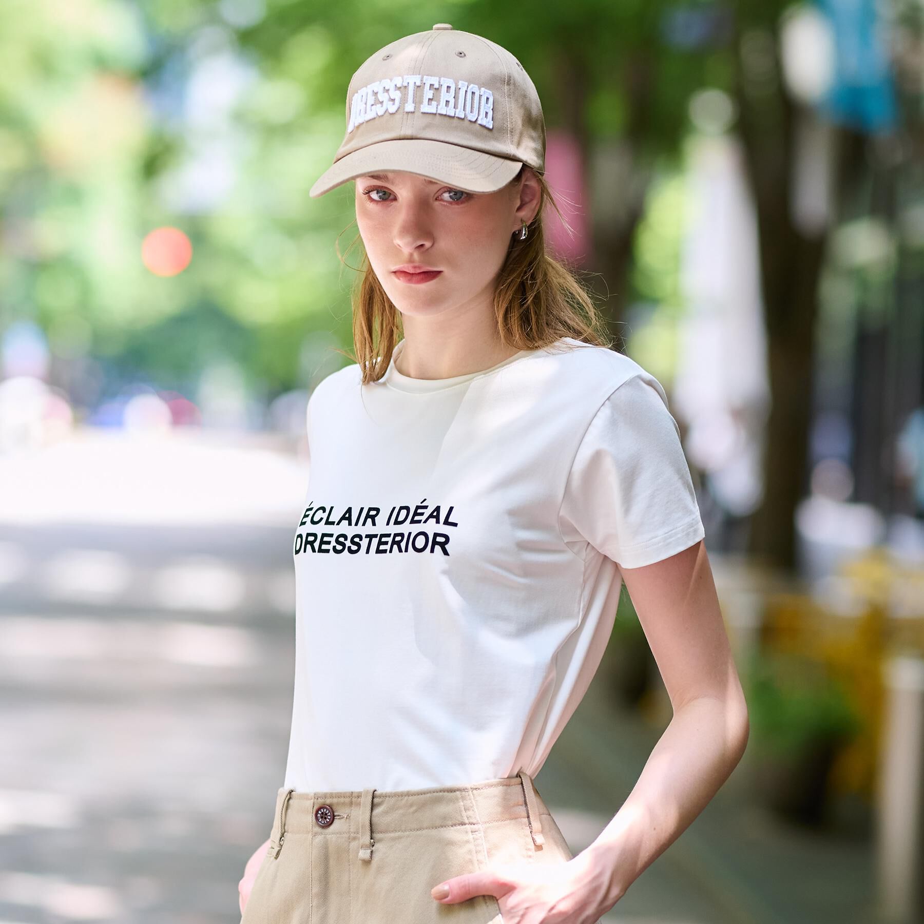 DRESSTERIOR「クリア天竺ロゴTシャツ」|Tシャツ・カットソー|