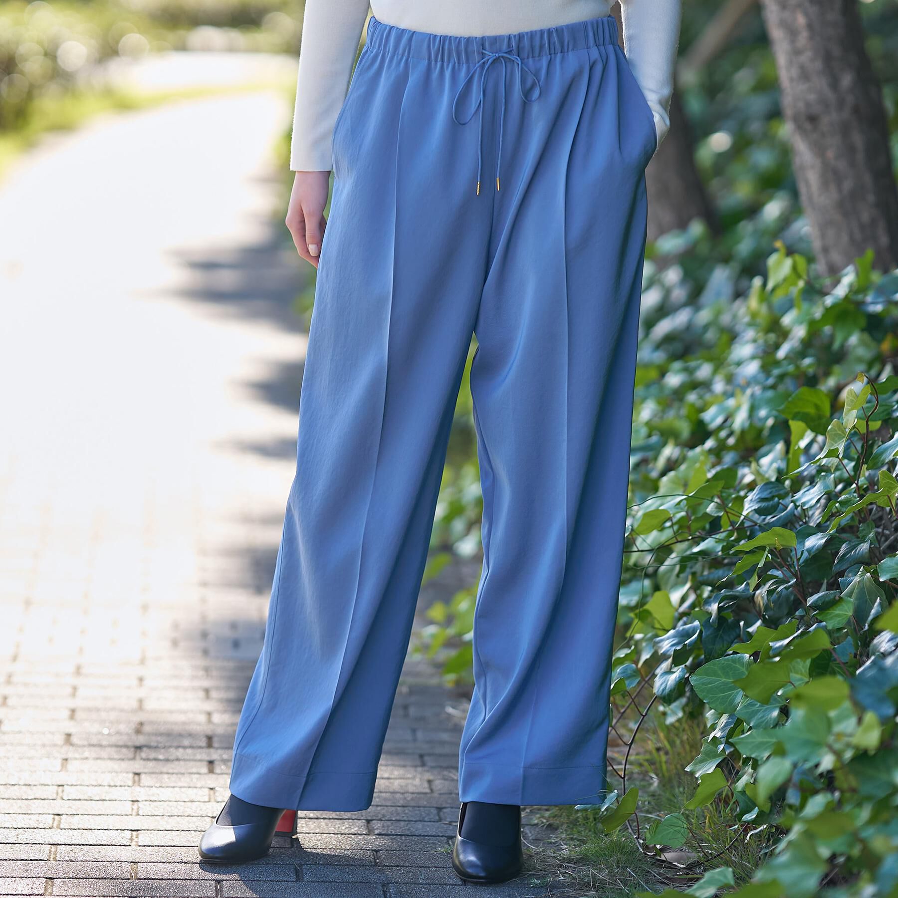 DRESSTERIOR「【ウォッシャブル/ウエストゴム】サテンイージーパンツ」|その他|