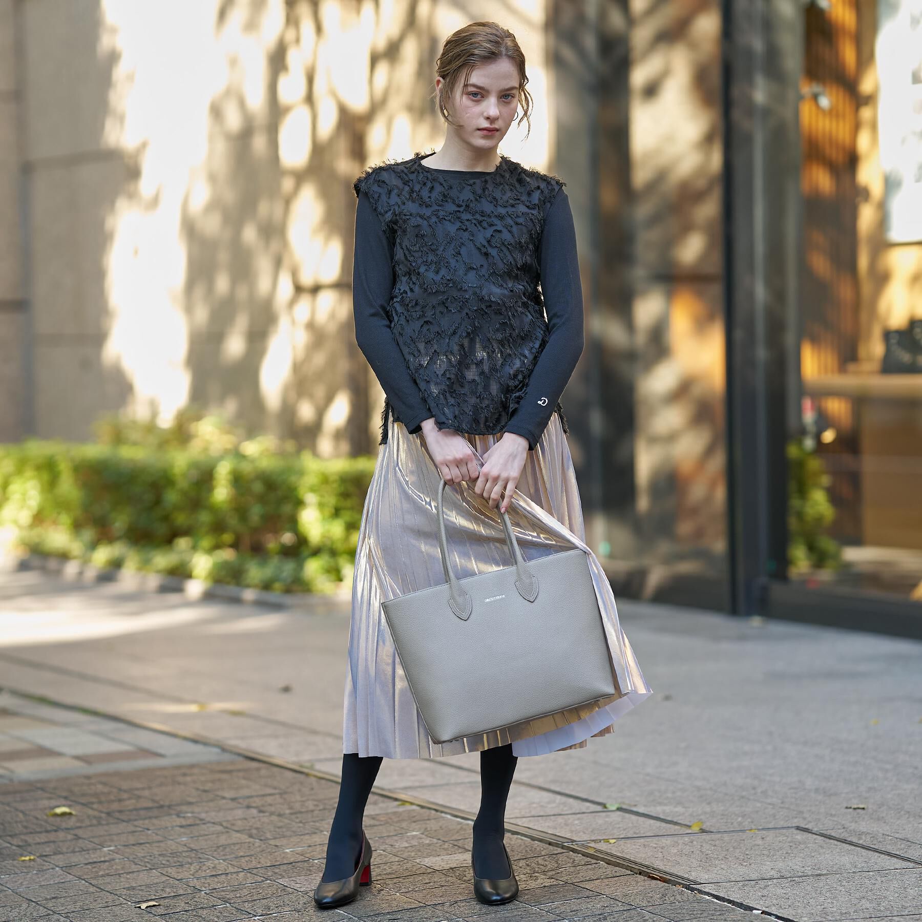 DRESSTERIOR「【セットアップ可/トレンド】カットジャカードフレンチスリーブブラウス」|シャツ・ブラウス|