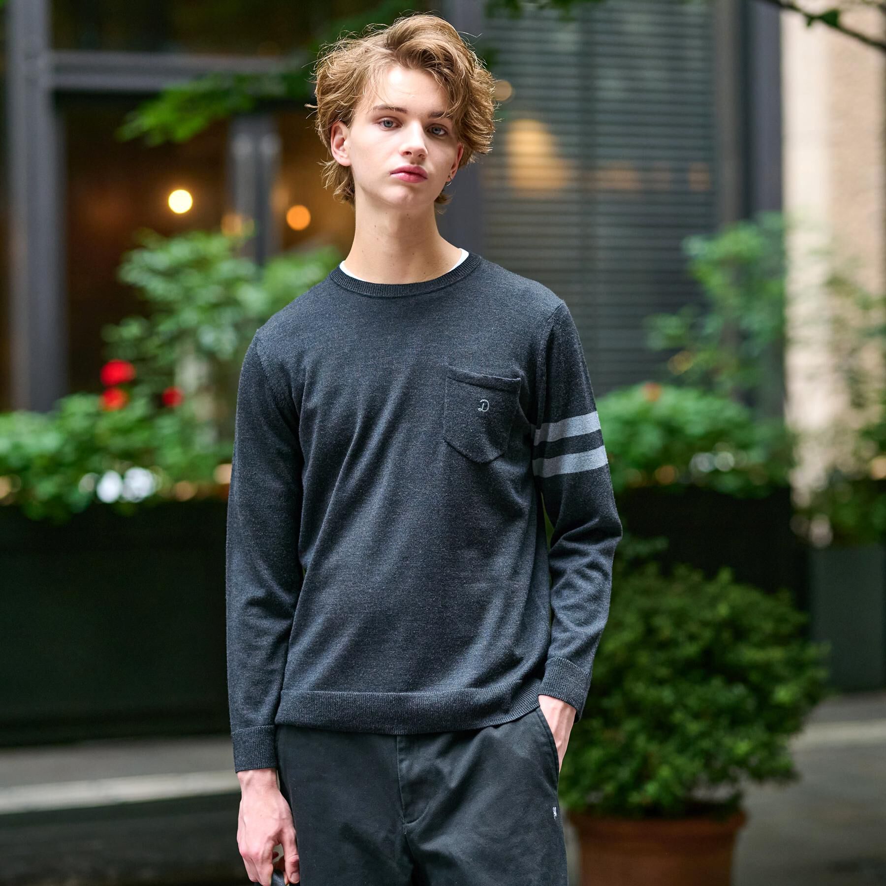 DRESSTERIOR「ウォッシャブルファインメリノ クルーネックニット」|ニット・セーター|