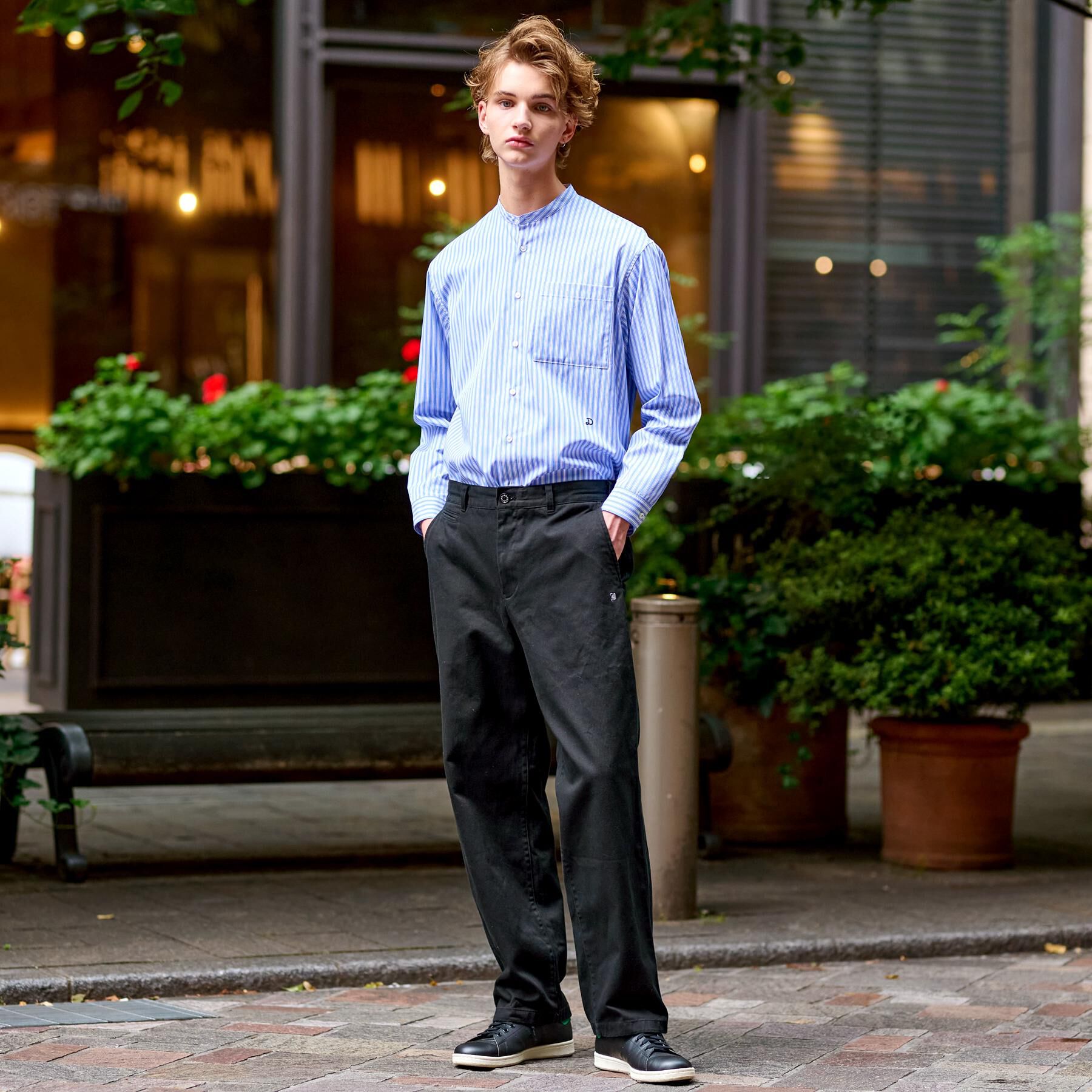 DRESSTERIOR「バンドカラー ロンストシャツ」|シャツ・ブラウス|