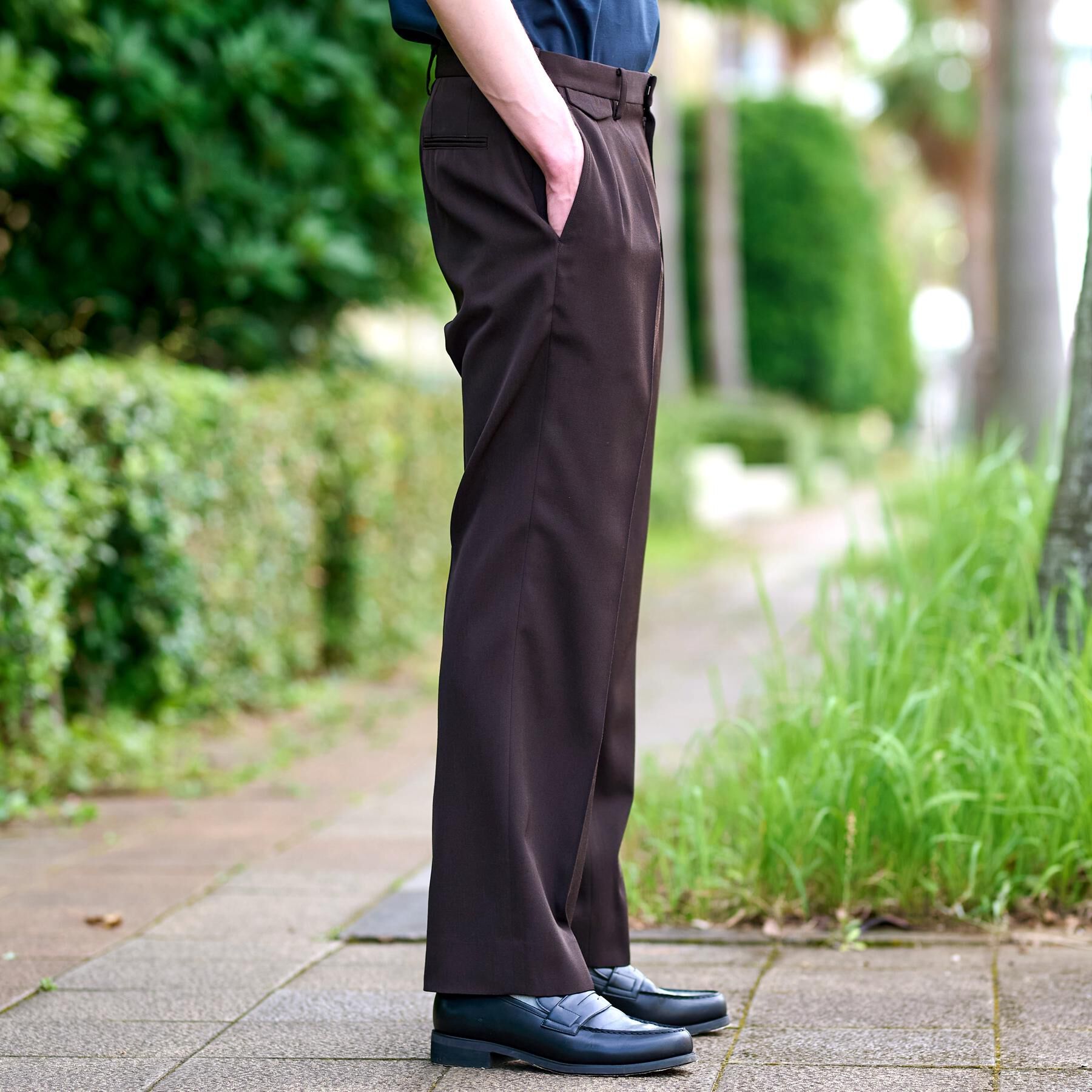 DRESSTERIOR「【セットアップ可】ブラウンツイル ツータックパンツ」|その他|