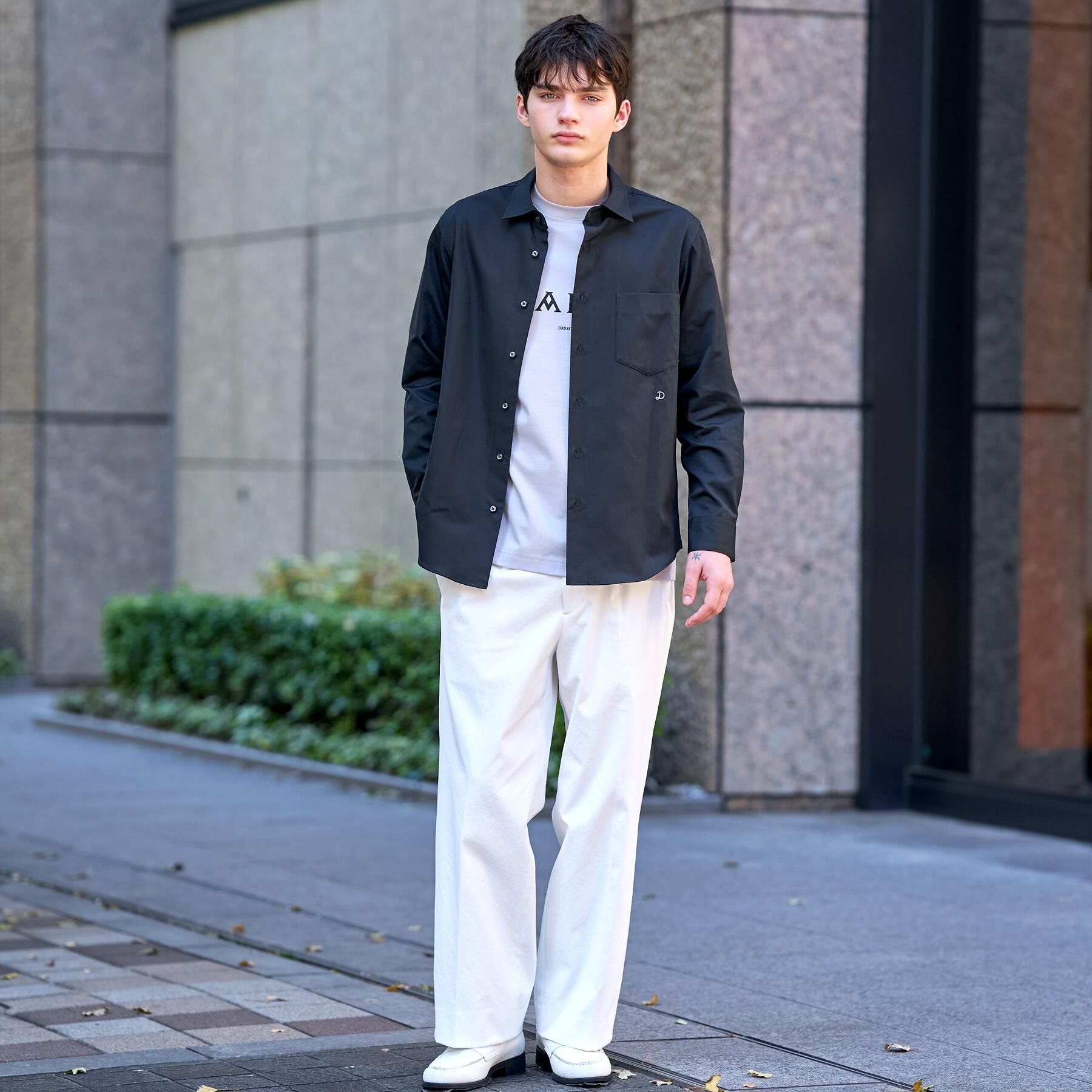 DRESSTERIOR「コットングログランシャツ」|シャツ・ブラウス|