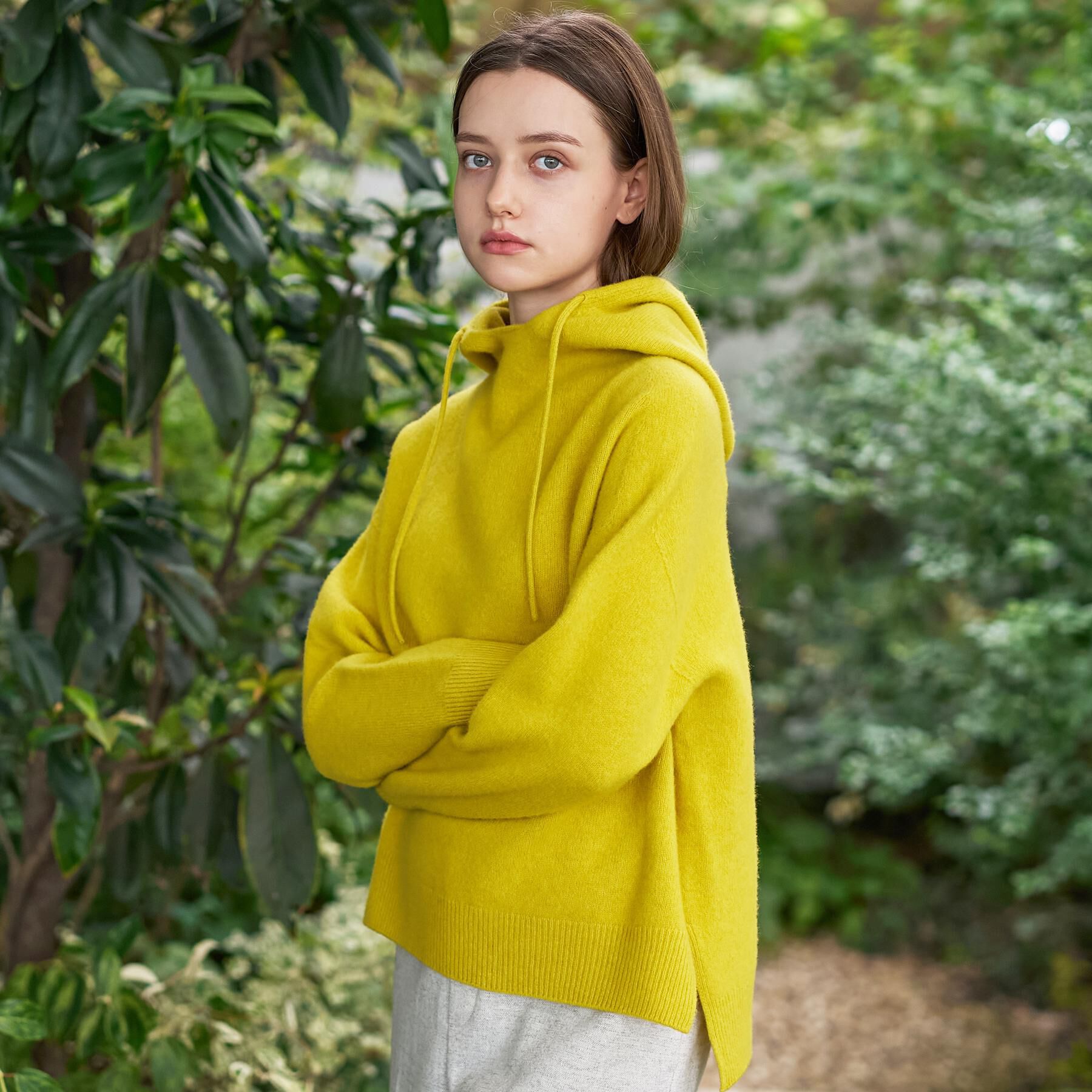 DRESSTERIOR「カシミヤブレンドフードニット」|ニット・セーター|