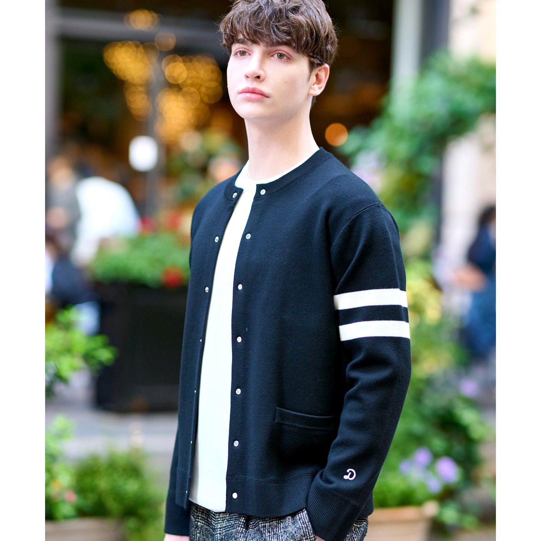 DRESSTERIOR「ウォッシャブル アームライン ラウンドカーディガン」|カーディガン|