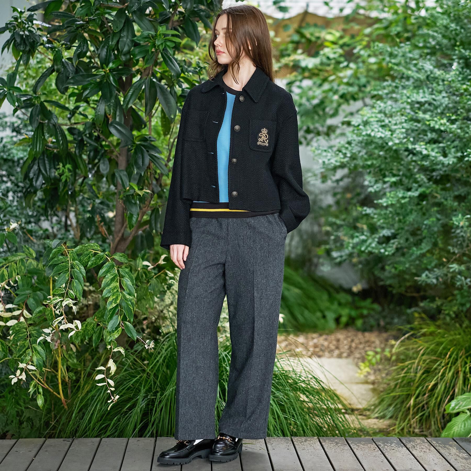 DRESSTERIOR「エンブレムショートブルゾン」|ブルゾン・スタジャン|