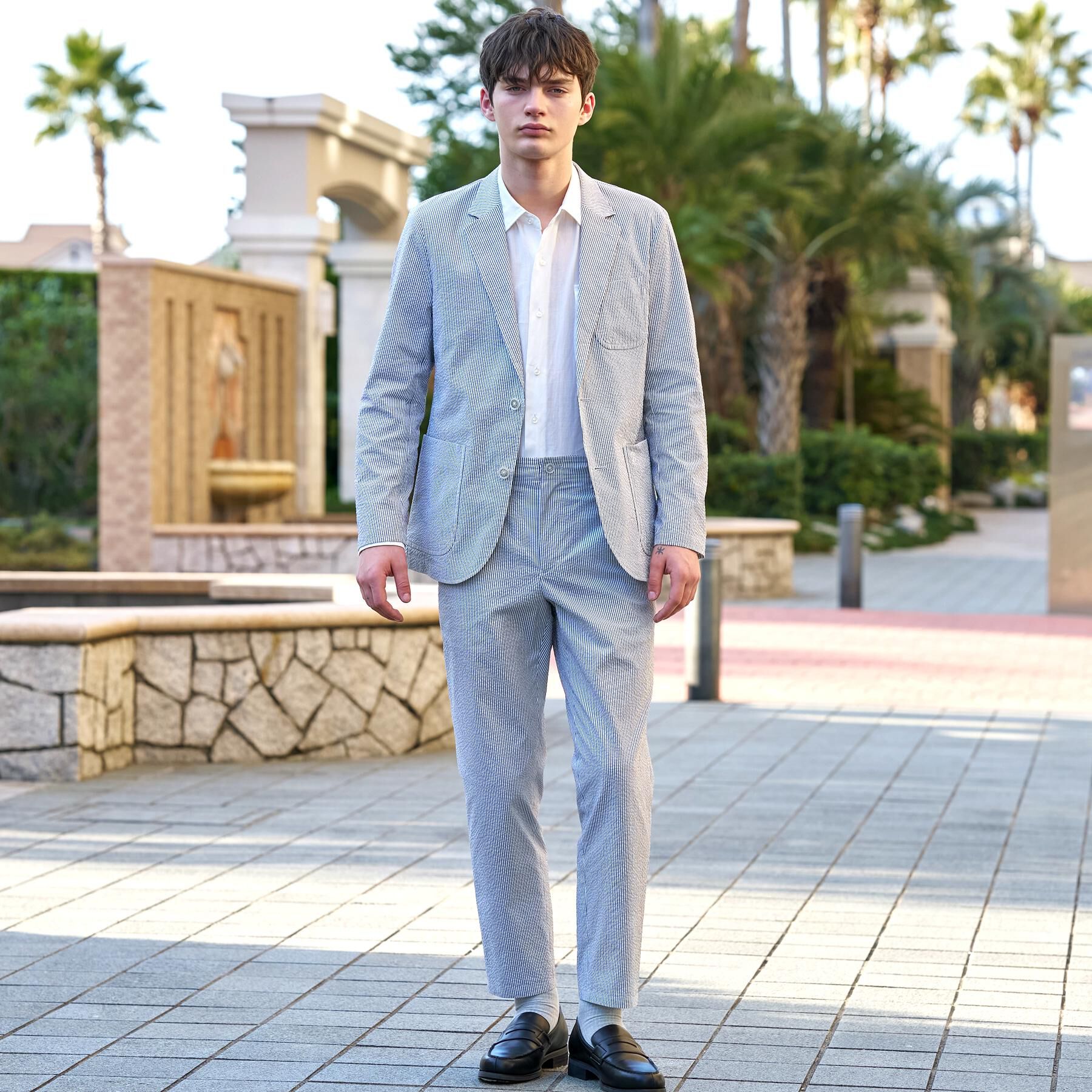 DRESSTERIOR「【吸湿速乾/セットアップ可/ウォッシャブル】COOLMAX シアサッカー SET UP パンツ」|その他|