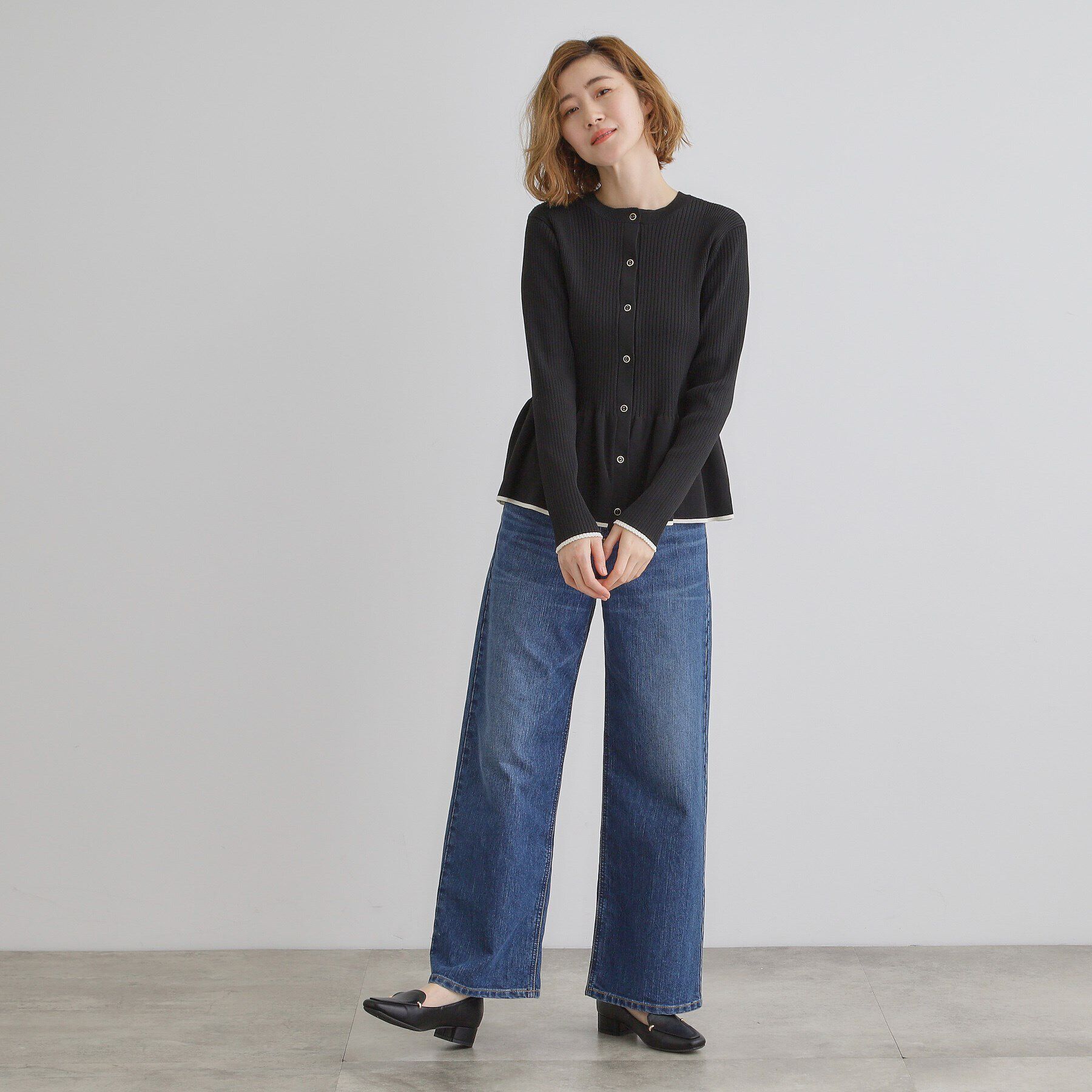 grove「前後2WAYペプラムカーディガン」|ニット・セーター|