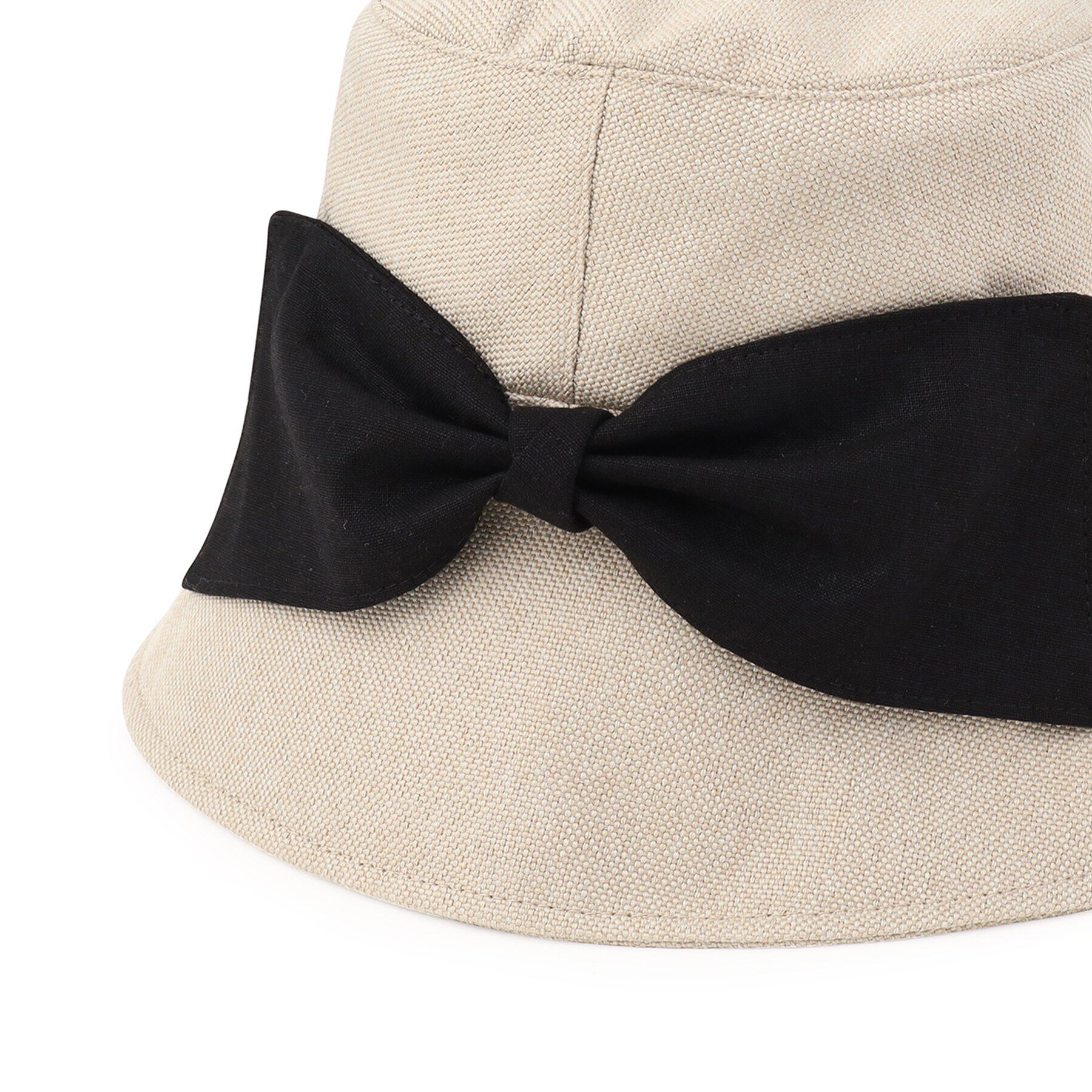 grove「リボン付きバケットハット【UVカット・サイズ調整・ポケッタブル】」|ハット|