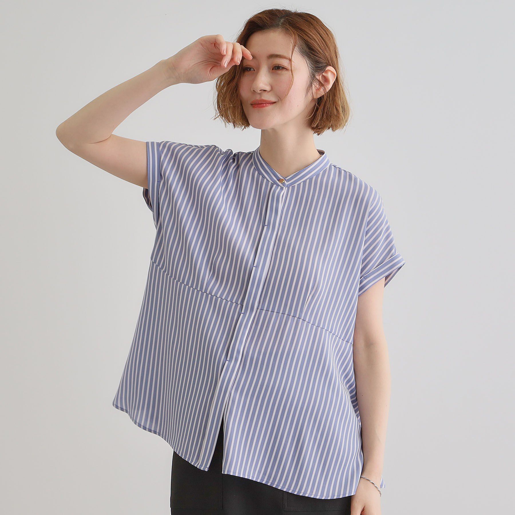 grove「きちんと感もこなれ感も1枚で叶う　優秀ペプラムシャツブラウス」|シャツ・ブラウス|