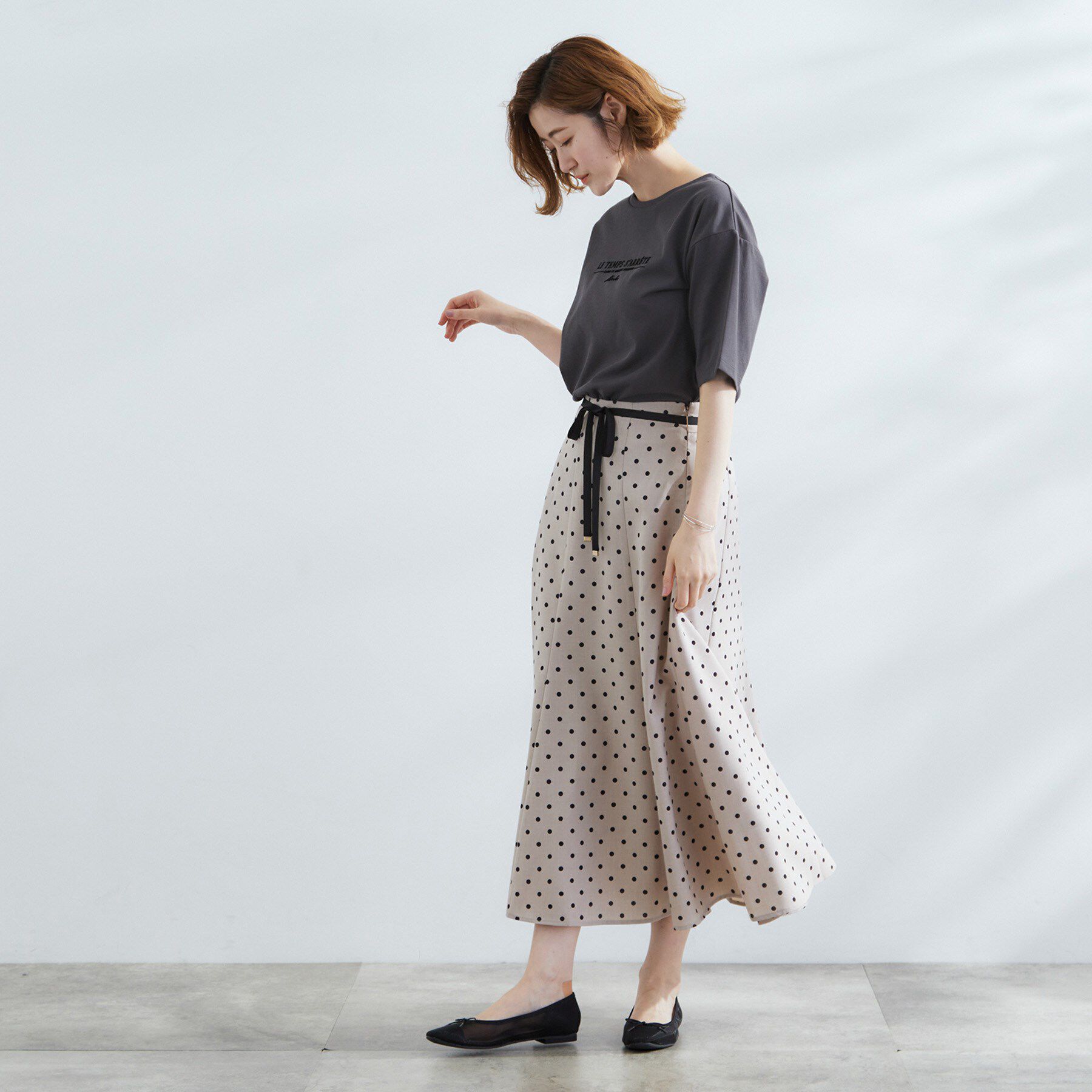 grove「【UVカット/二の腕カバー】ハーフスリーブロゴTシャツ」|Tシャツ・カットソー|