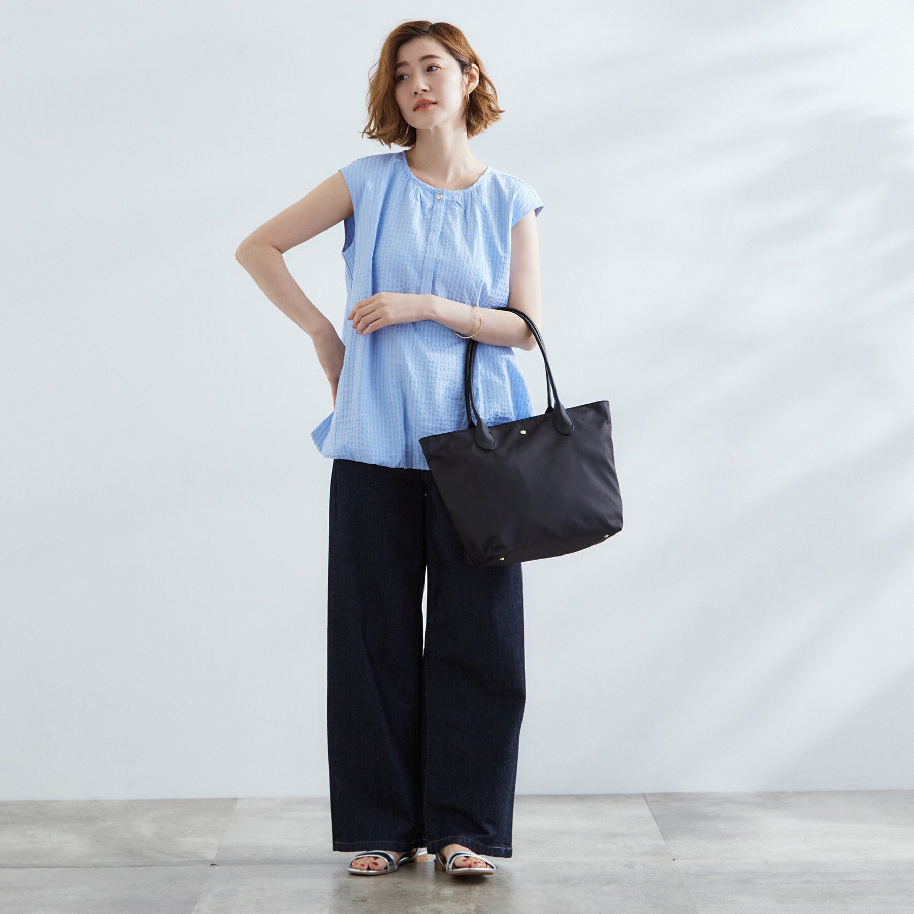 grove「【撥水・軽量】シンプルキャリーオントート」|トートバッグ|