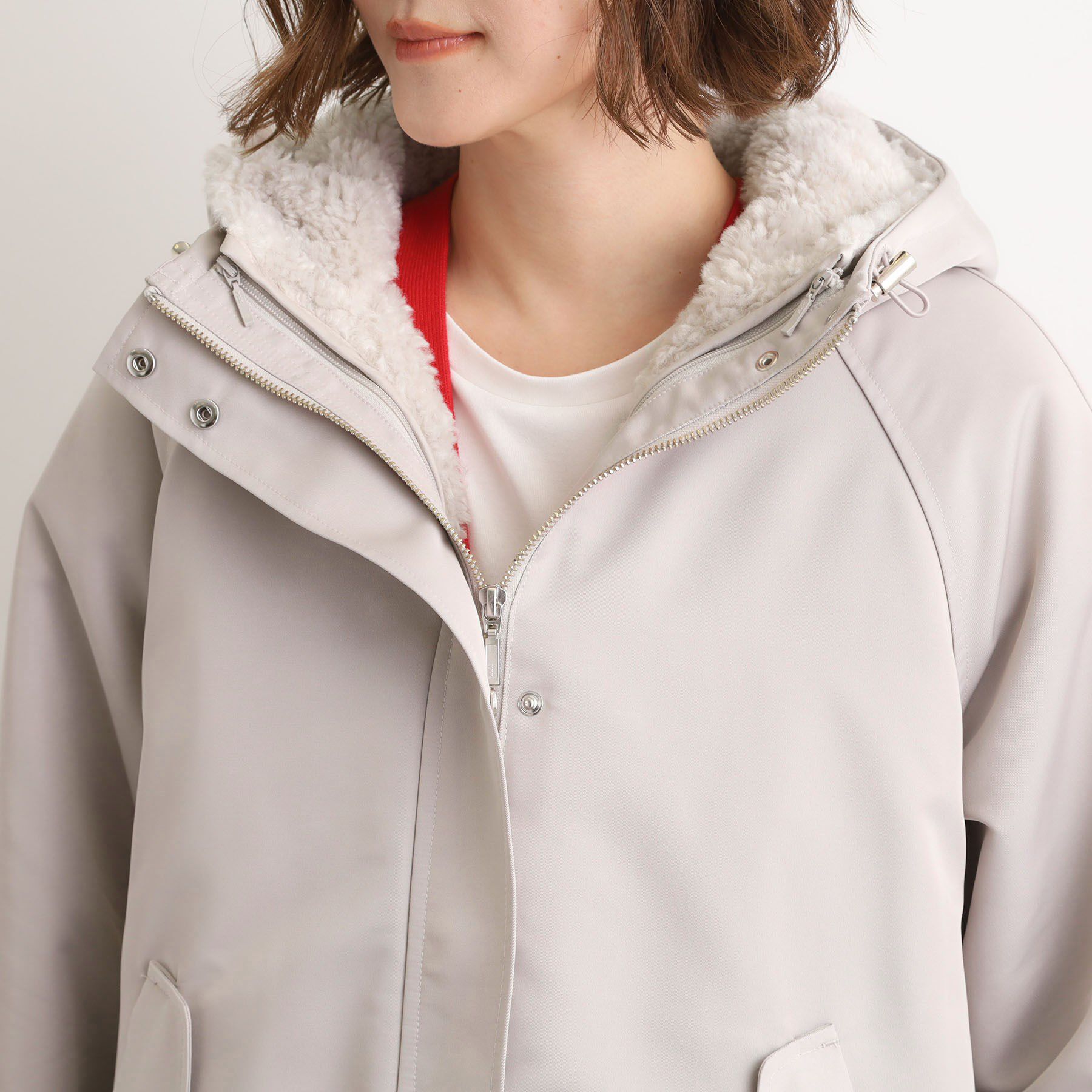 grove「【名品アウター/3WAY・はっ水】ボアライナー付マウンテンパーカ」|ブルゾン・スタジャン|