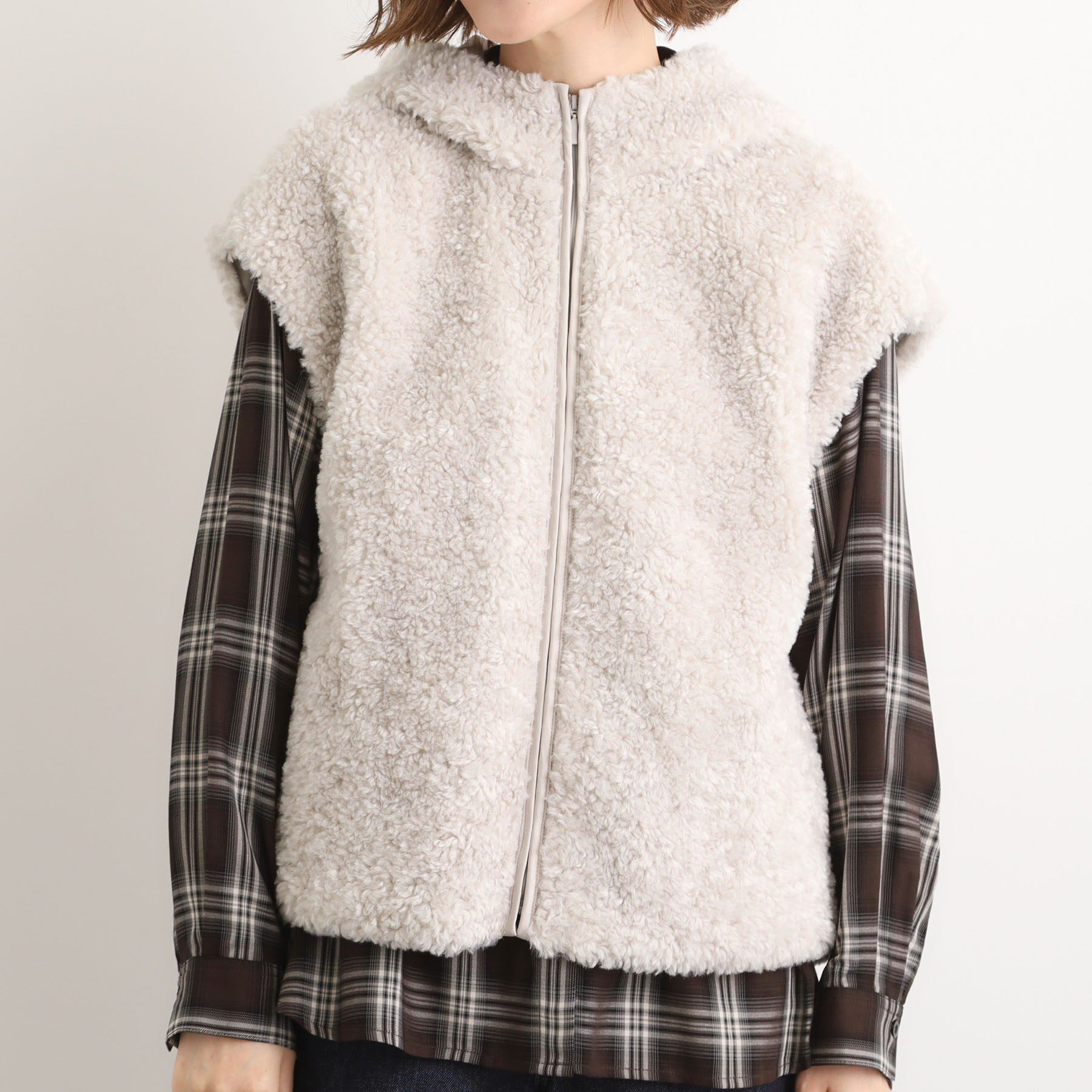 grove「【名品アウター/3WAY・はっ水】ボアライナー付マウンテンパーカ」|ブルゾン・スタジャン|