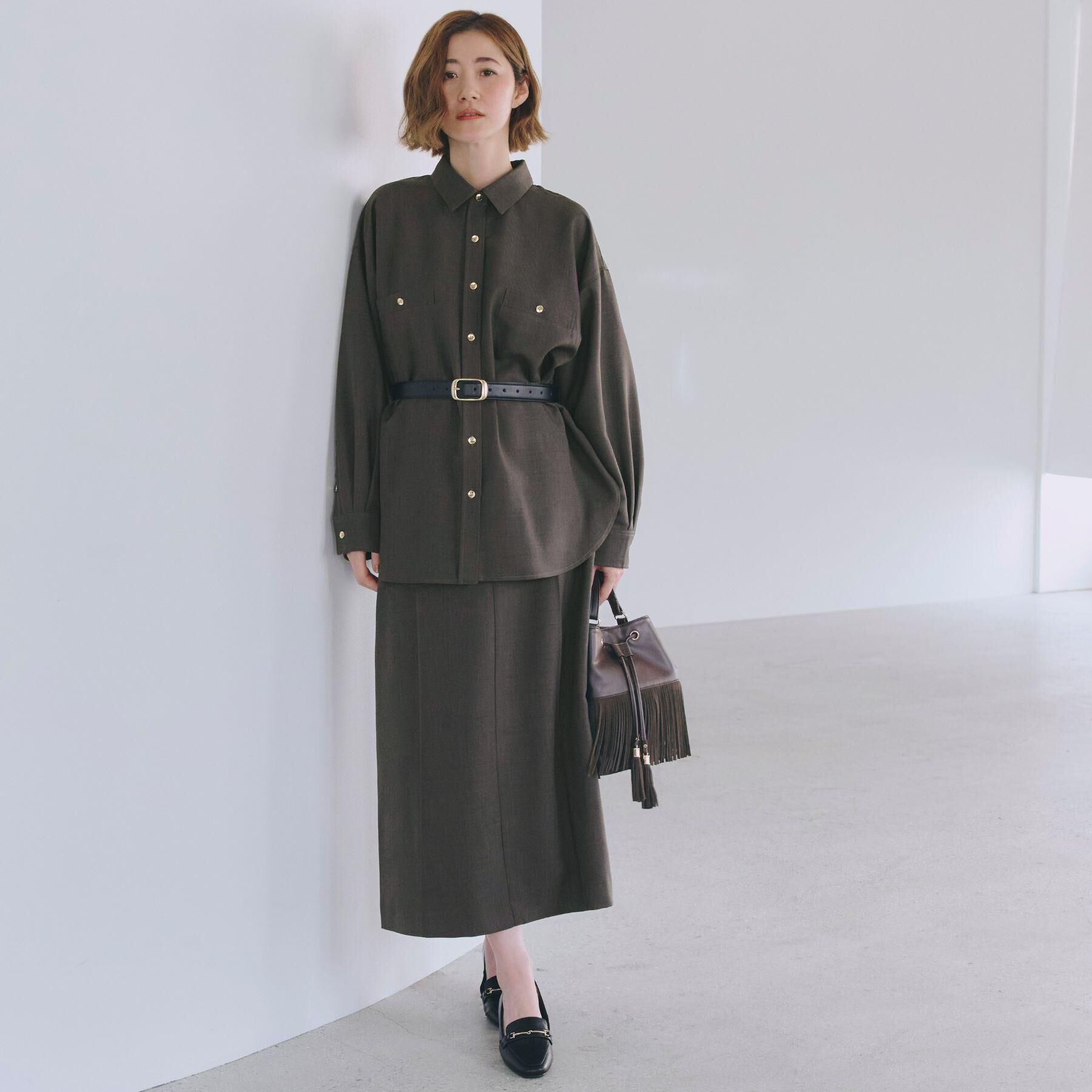 grove「【カセット服】洗えるストレートシルエットスカート」|スカート|