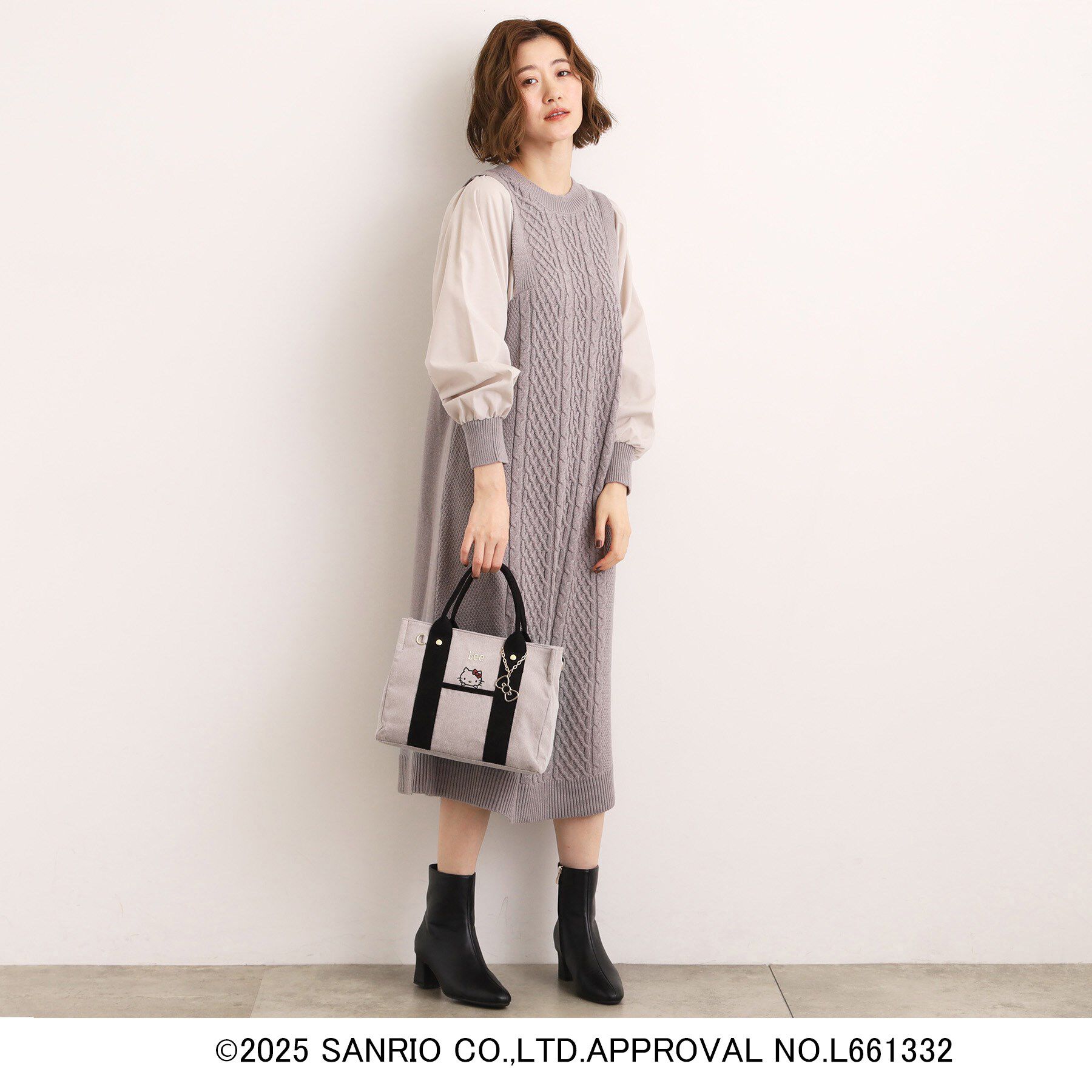 grove「【ハローキティ】Lee別注ポケット刺繍スクエアトート」|トートバッグ|